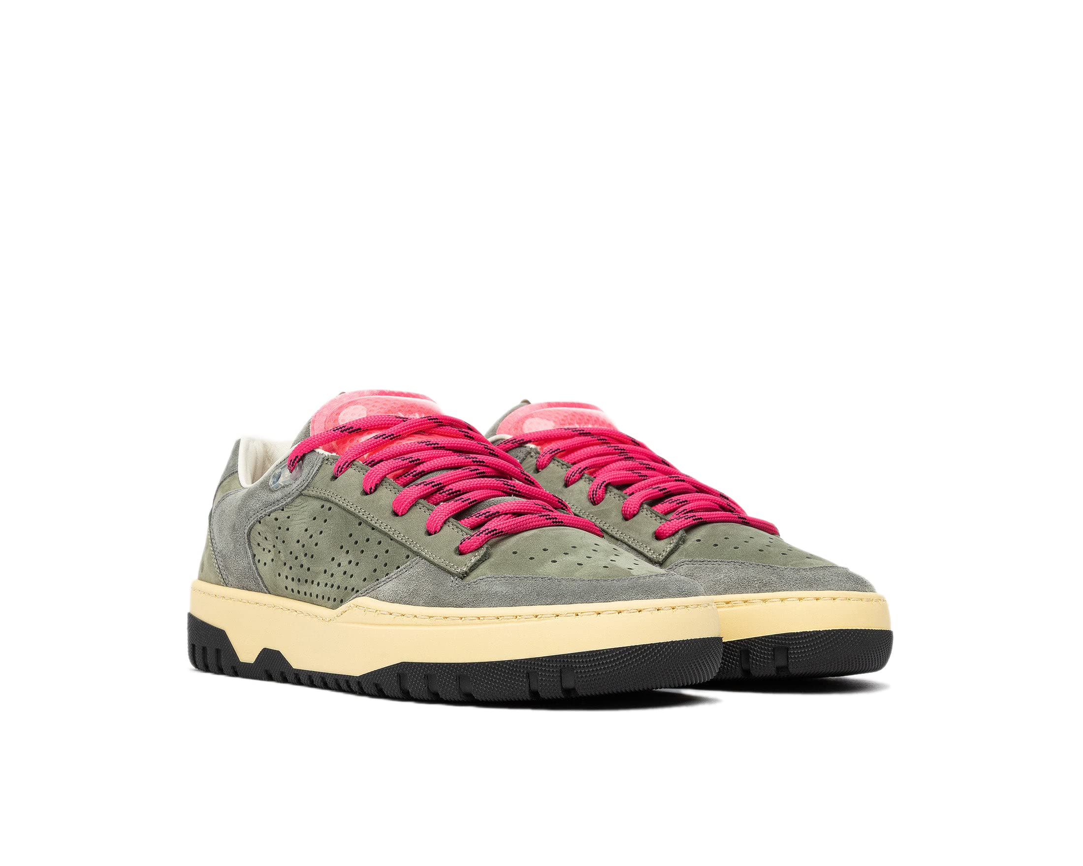 P448 Marvin Women's Sneakers - Size 40 Army Green/Fuchsia Running Shoes | Comfortable Casual Athletic Footwear for Women | Perfect for Gym, Workouts & Everyday Wear