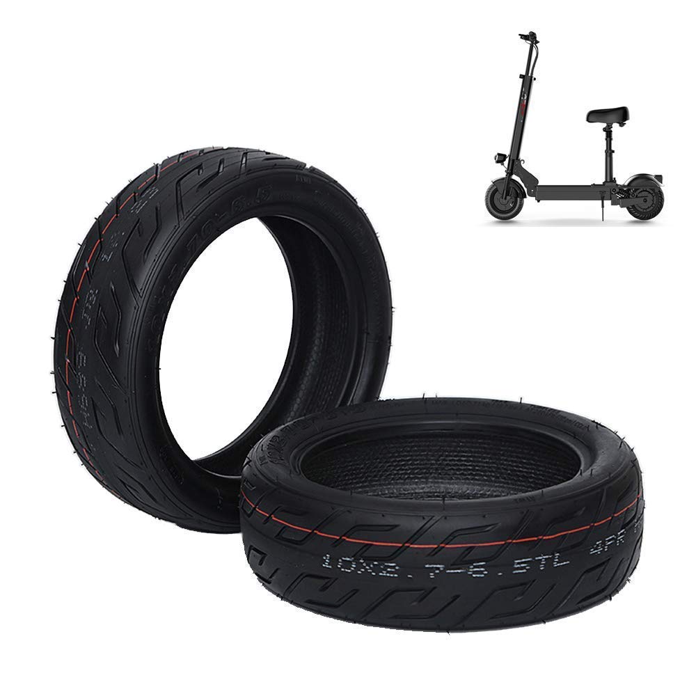 10-Inch Explosion-Proof Vacuum Tire for Electric Scooter - 10x2.7-6.5 Tubeless Non-Slip Wear-Resistant Replacement Tire - Perfect for Commuting, Off-Road Adventures & Urban Mobility