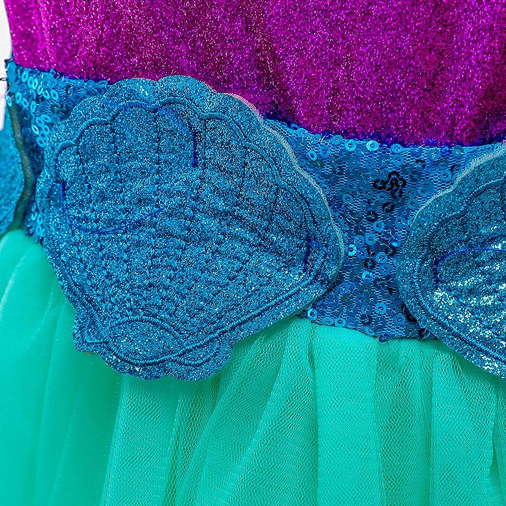 Elegant Daisy Princess Mermaid Costume for Toddler Girls - Fancy Dress Up Halloween Birthday Party Outfit | Perfect for Dress-Up Play, Themed Parties & Photo Shoots