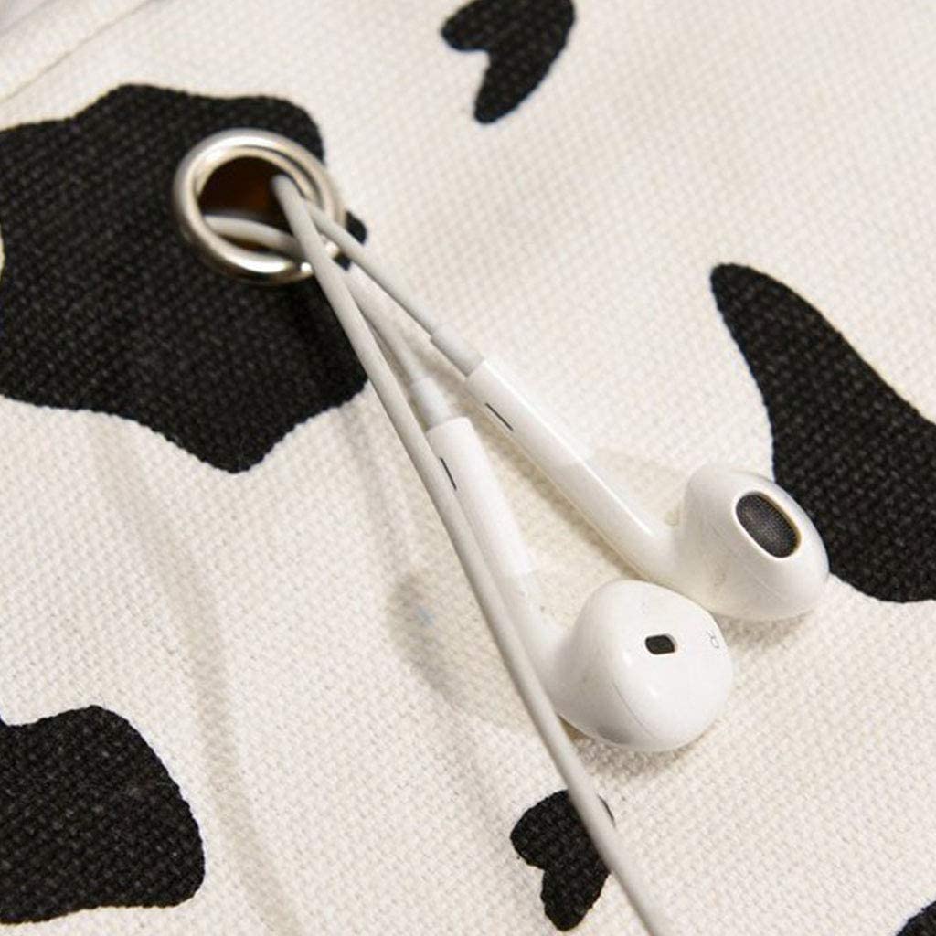 Women's Crossbody Bag - Stylish Harajuku Cow Print Canvas Shoulder Messenger Purse for Daily Use, Travel & Shopping