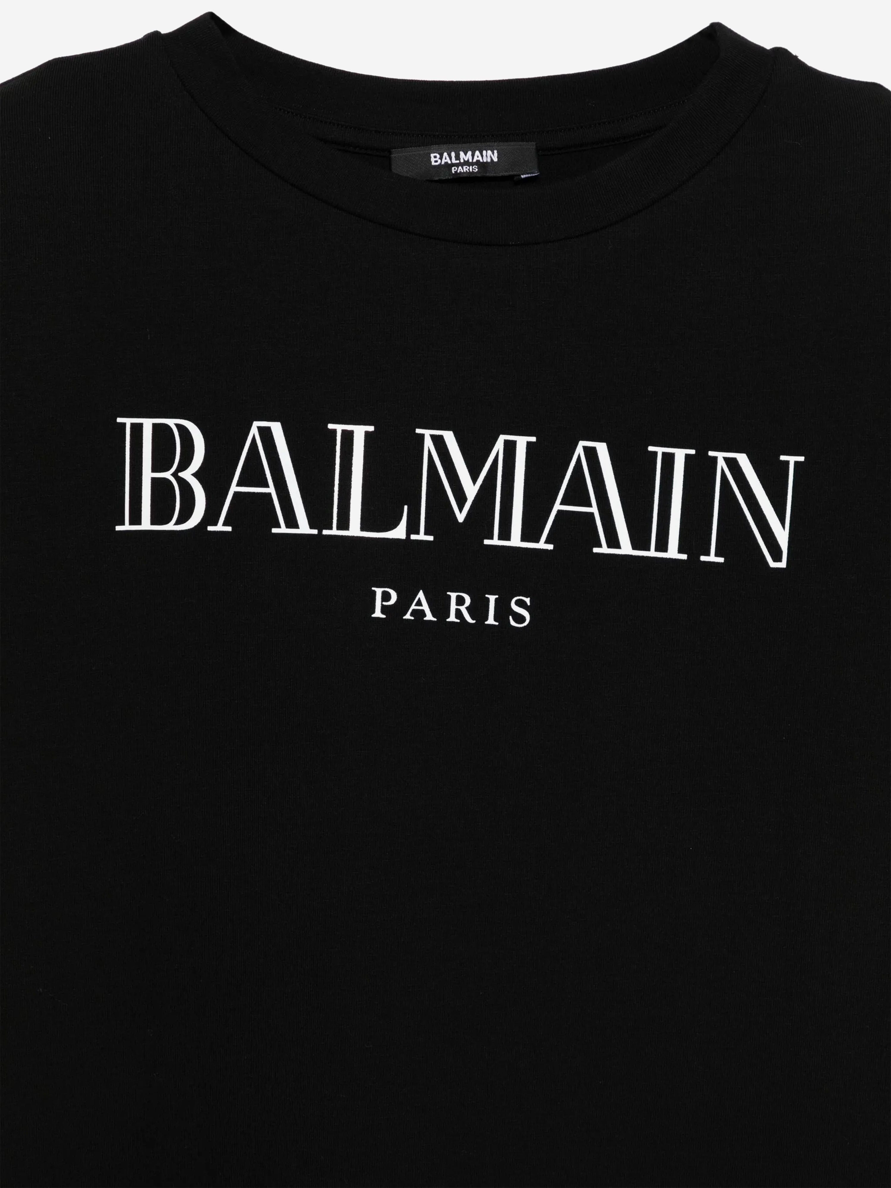 Balmain Girls Black Logo Jersey Dress - Stylish & Comfortable for School, Parties & Casual Wear