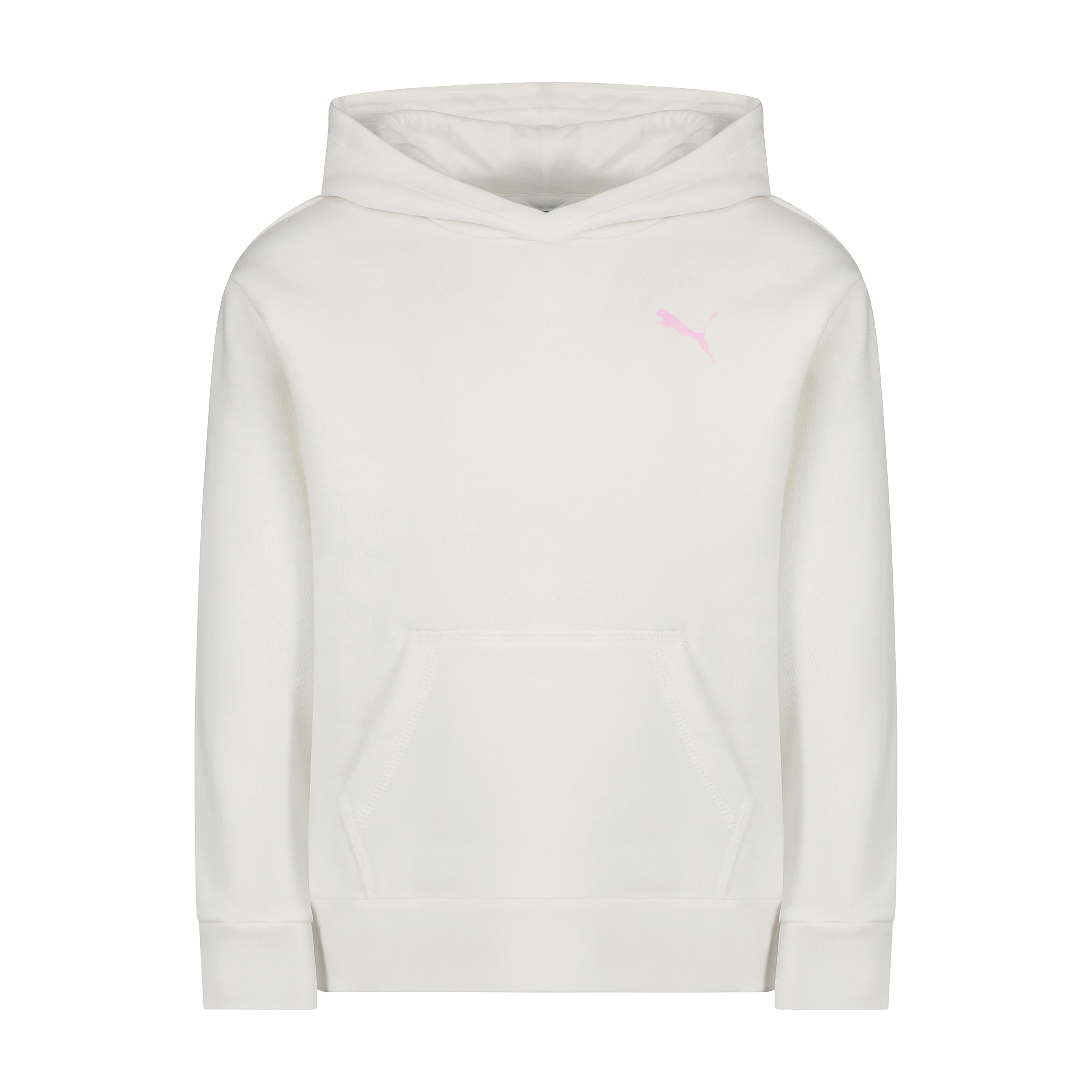 PUMA Girls' Core Logo Fleece Pullover Hoodie - Soft Warm Fleece Hooded Sweatshirt for Kids & Teens - Perfect for School, Sports & Casual Wear