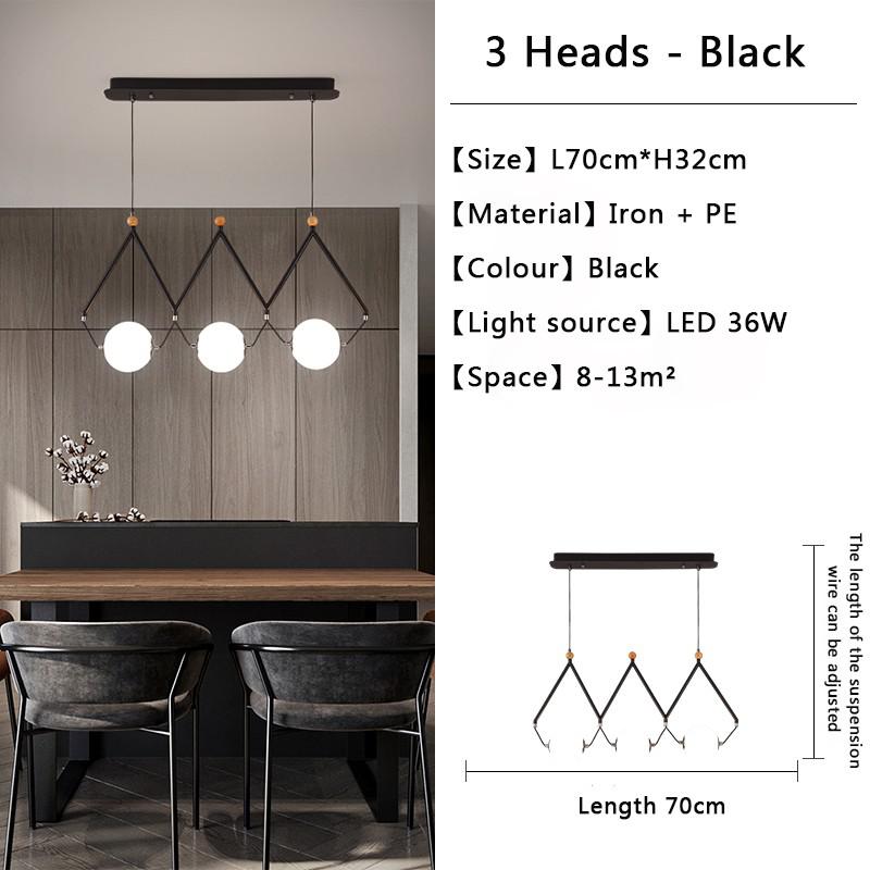Black and Gold Globe LED Glass Ball Hanging Light - Modern Chandelier for Living Room, Bedroom, Dining Room & Office Decor