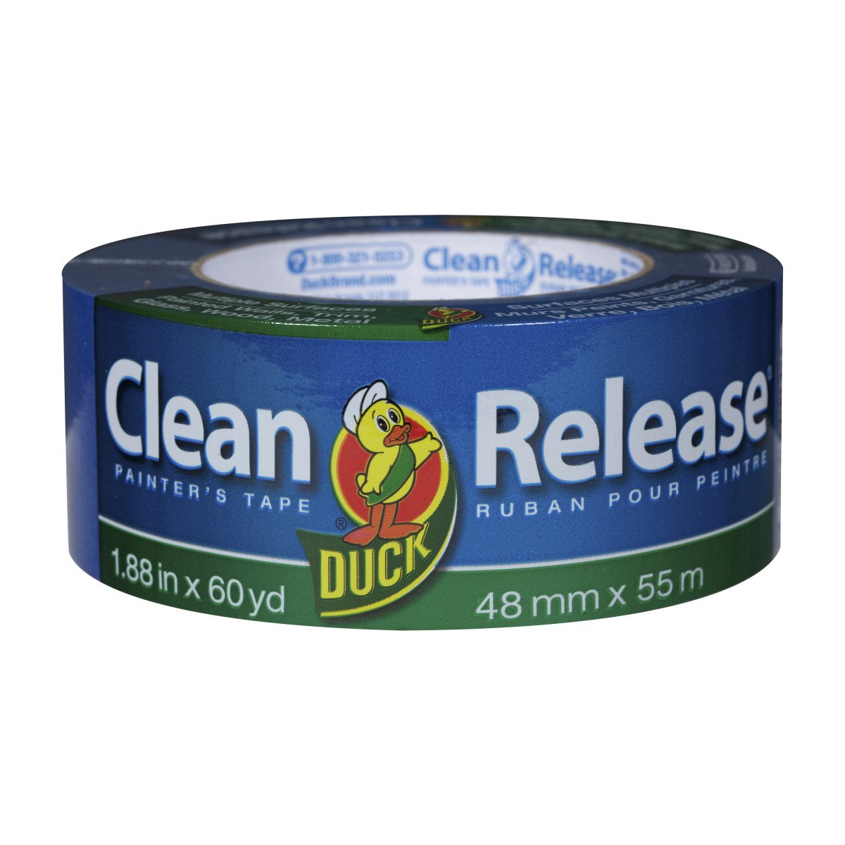 Premium Duck Clean Release Blue Painter's Tape - 2 Inch (1.88-Inch x 60-Yard) - 12 Rolls (720 Total Yards) - 284372 - Ideal for Home Painting, DIY Projects & Wall Protection