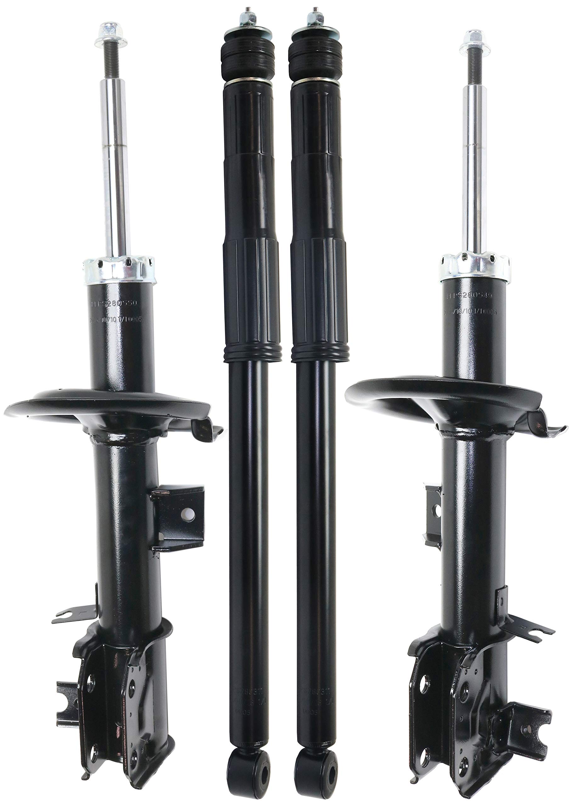 Garage-Pro Front and Rear Set of 4 Shock Absorbers and Loaded Struts Replacement for Suzuki SX4 2007-2013 - Driver & Passenger Side - Replaces Part# 4160180J11, 4160280J11 - Perfect for Smooth Ride and Enhanced Vehicle Stability on Rough Roads