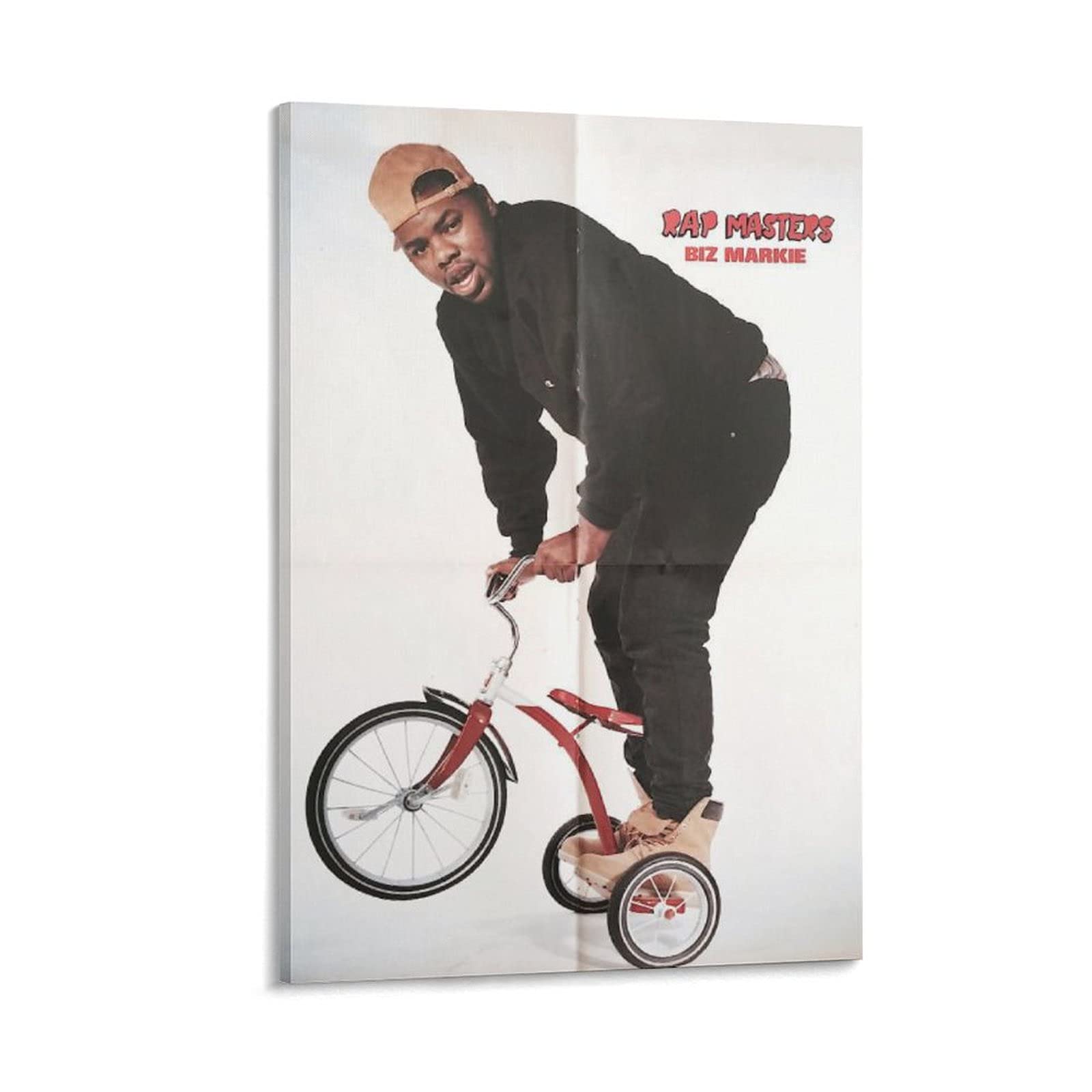 MEIXIAN Biz Markie Rapper Cycling Canvas Wall Art Poster - 12x18 Inches (30x45cm) - Vintage Hip Hop Decor for Bedroom, Living Room & Music Studio