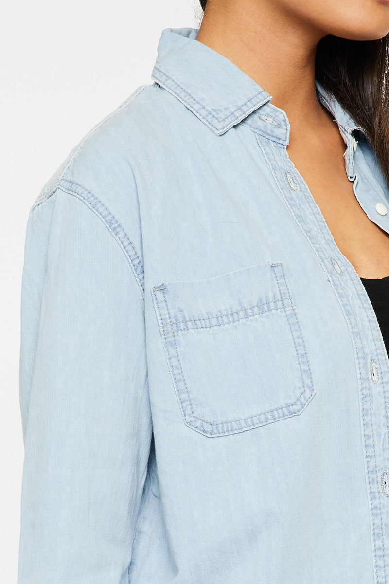 Barbara Boyfriend Shirt for Women - Soft & Comfortable Oversized Button Down Shirt - Casual Loose Fit Blouse for Everyday Wear, Work, and Date Nights