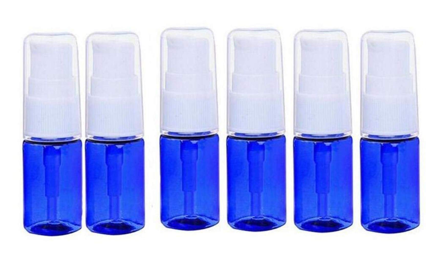 Erioctry 10ml Portable Refillable Pump Bottles (Pack of 6) - Empty Travel Containers for Cream, Shampoo, Lotion & Cosmetics | Leak-Proof Toiletry Bottles for Makeup, Skincare & Haircare On-The-Go