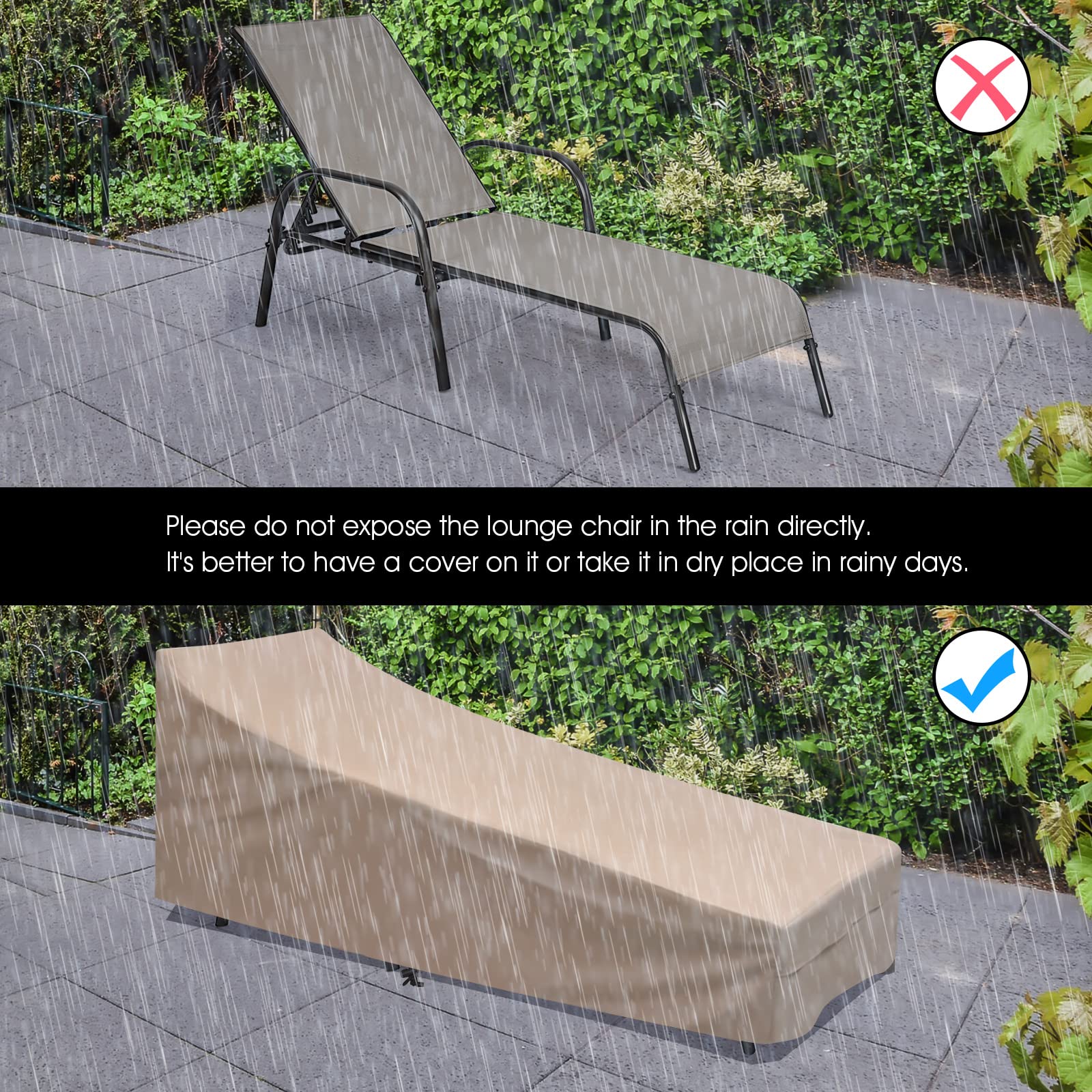 Tangkula 2-Pack Outdoor Lounge Chairs - Adjustable Reclining Patio Chaise Lounge with Heavy Duty Steel Frame - Perfect for Poolside, Beach, Backyard & Balcony Relaxation - Durable Outdoor Furniture for Sunbathing & Lounging