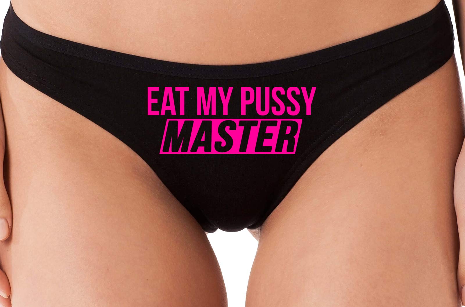 Knaughty Knickers 'Eat My Pussy' Lingerie - Sexy Black Thong Underwear for Oral Sex & Intimate Moments | Perfect for Valentine's Day, Bachelorette Parties & Spicy Date Nights