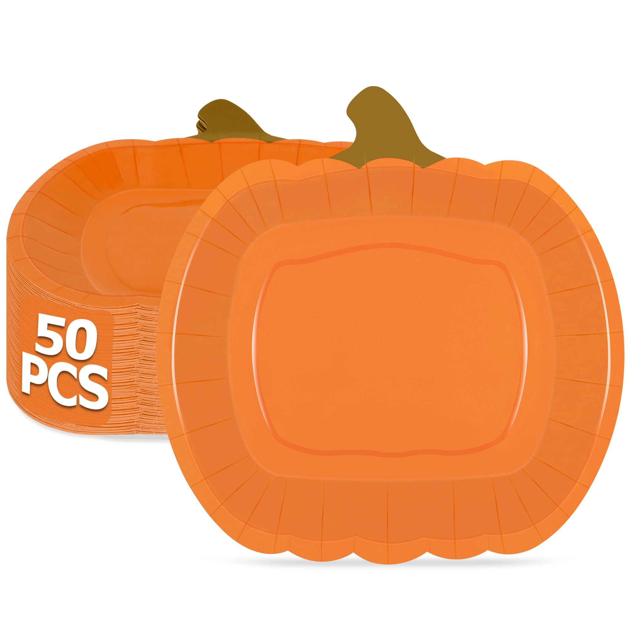 50 PCS Fall Paper Plates - 9.4