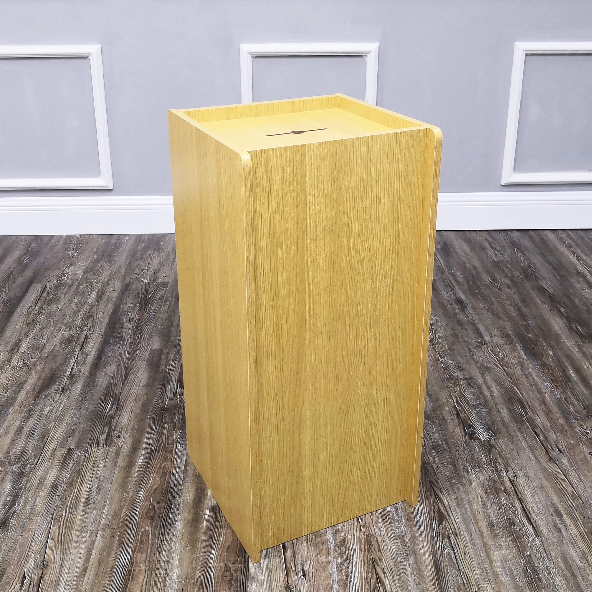 FixtureDisplays® Wooden Donation Box - MDF Veneer Tithing Box for Church, Charity & Fundraising Events - Perfect for Churches, Schools & Non-Profit Organizations
