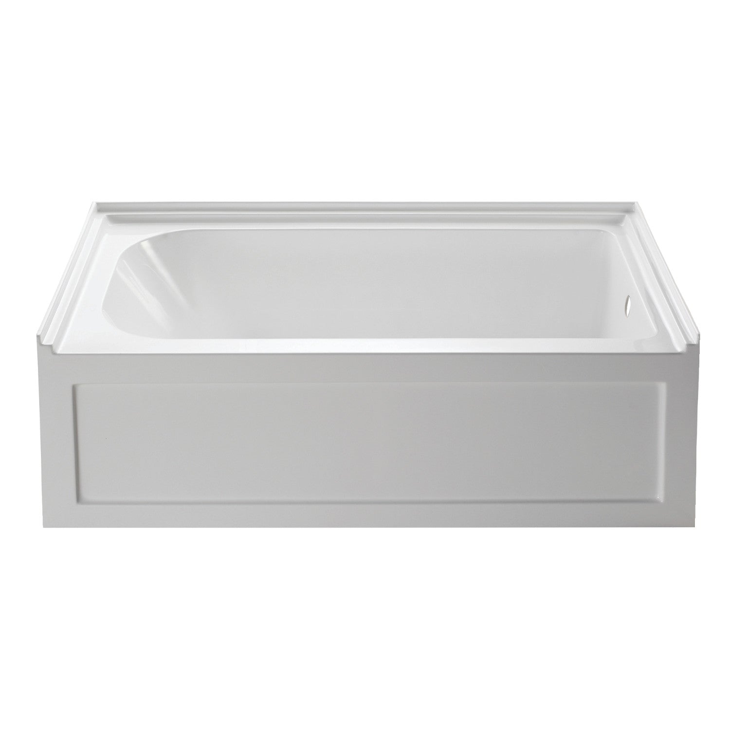 Aqua Eden VTAP6032R21A 60 Inch Acrylic Rectangular 3-Wall Alcove Bathtub with Anti-Skid Surface & Right Hand Drain - Glossy White - Perfect for Modern Bathrooms & Spa-Like Relaxation