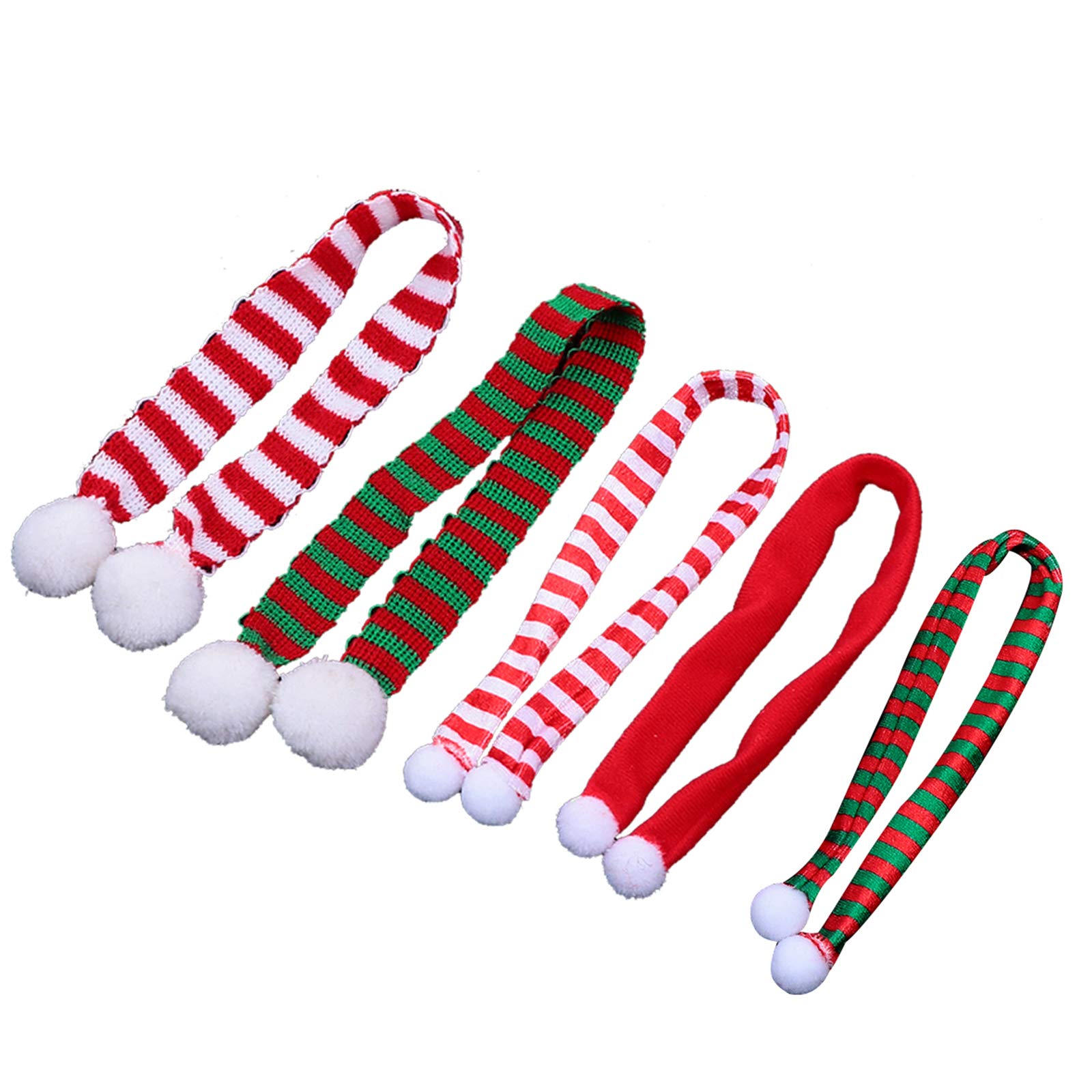 5pcs Warm Dog Scarf - Cozy Pet Neckwear for Winter & Christmas