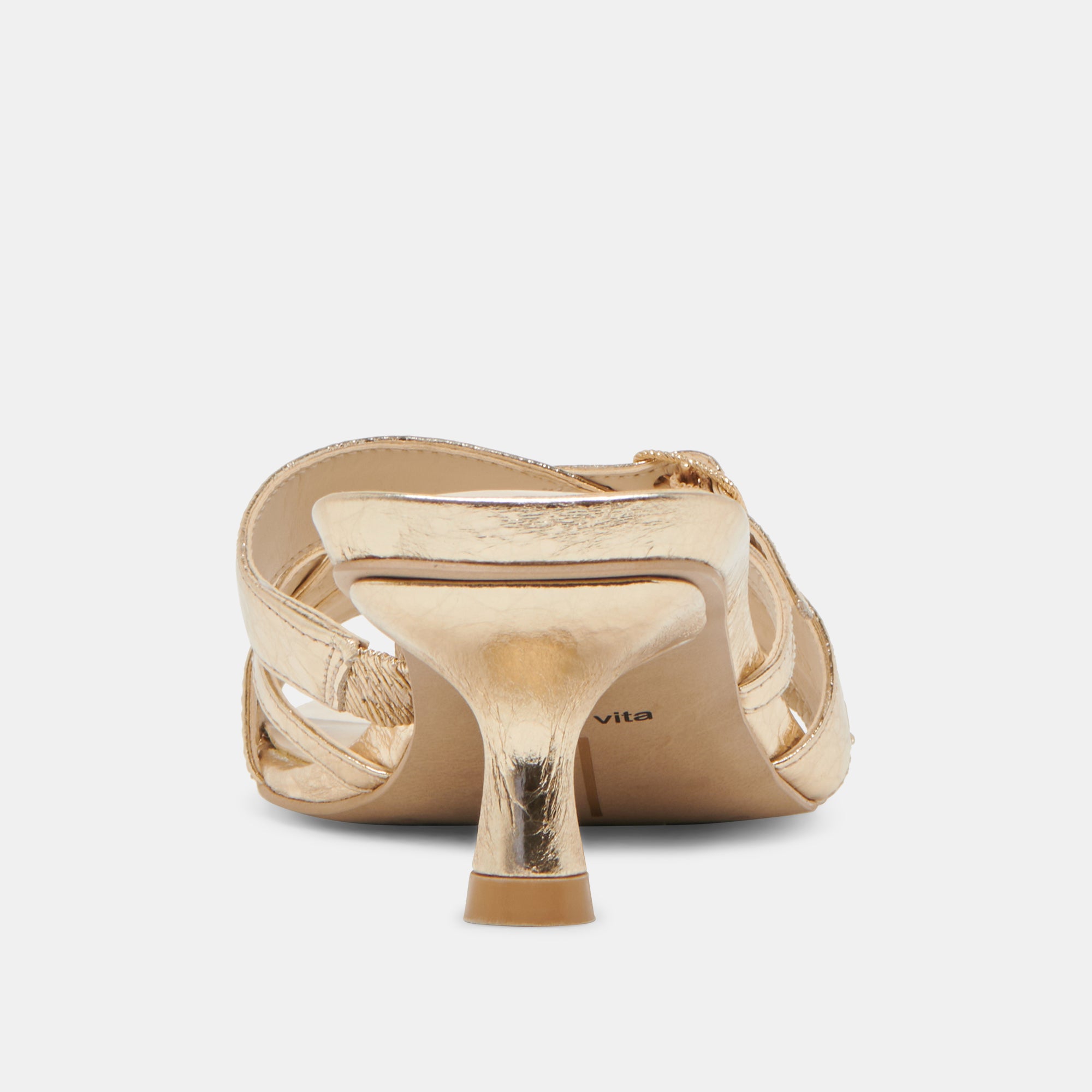 Bryant Heels Gold Distressed Leather Women's High Heels - Elegant & Comfortable for Parties, Weddings & Evening Events