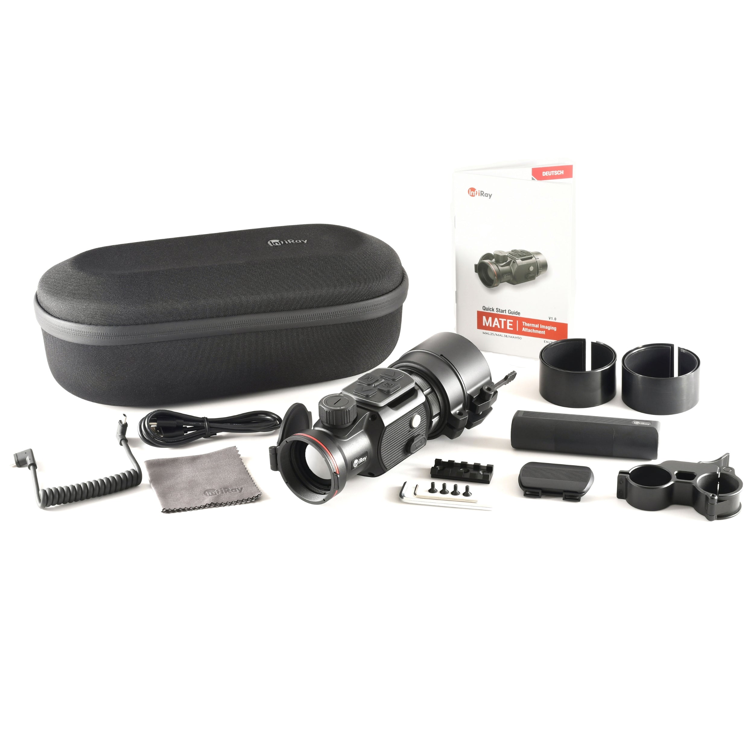 iRay Mate MAH50 Clip-On Thermal Monocular - 50mm Lens, 2400 Yard Detection Range for Hunting, Wildlife Observation & Outdoor Adventures