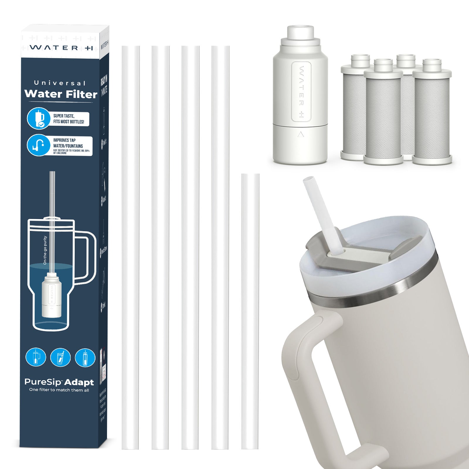 Premium Water Filtration Upgrade Kit - Compatible with WaterH Vita & Top Water Bottles | Improve Water Taste & Purity | Perfect for Travel, Gym & Outdoor Activities