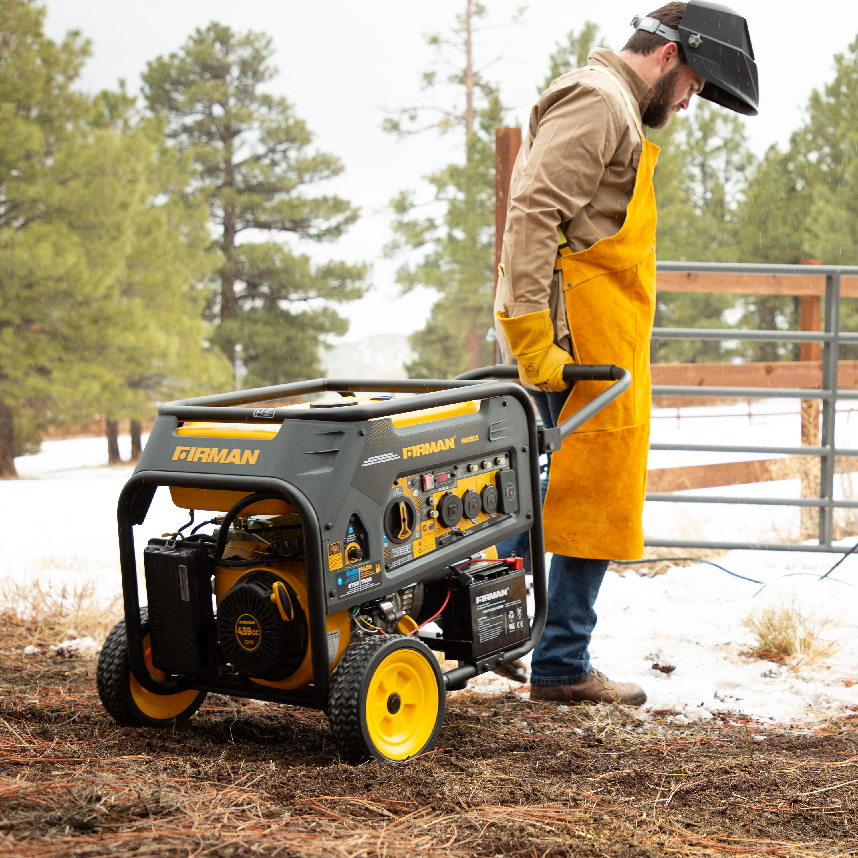 9400W Dual Fuel Portable Generator with Electric Start & CO Alert - 120/240V for Camping, Home Backup & Outdoor Power (Gas/Propane)