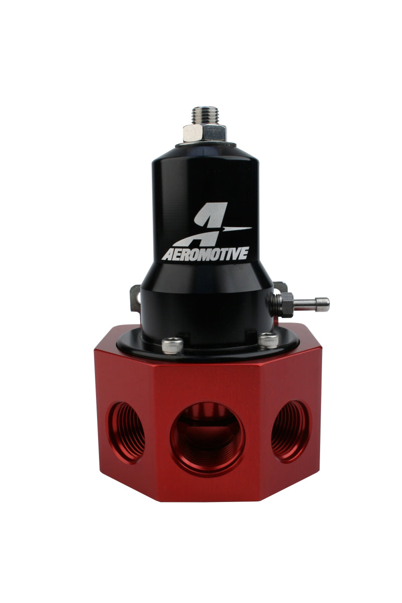 Aeromotive Fuel Pressure Regulator 30-120 PSI with .500 Valve, 4x AN-08 & AN-10 Inlets & AN-10 Bypass - High Performance Fuel System for Racing & Custom Cars