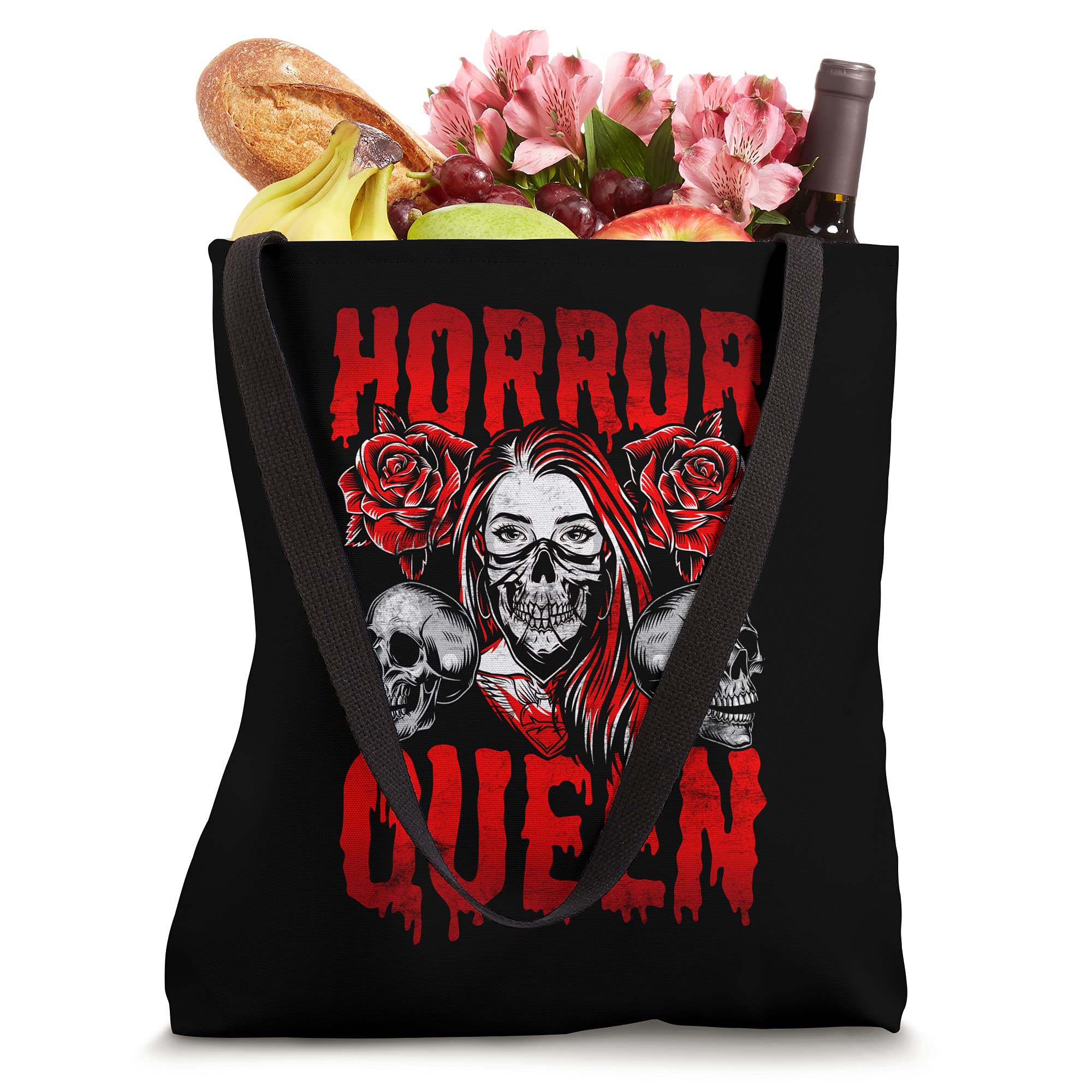 Horror Movie Fan Tote Bag - Scary Cinema Lover Gift for Halloween, Movie Nights & Horror Conventions - Durable Reusable Shopping Bag for Fans of Thriller Films