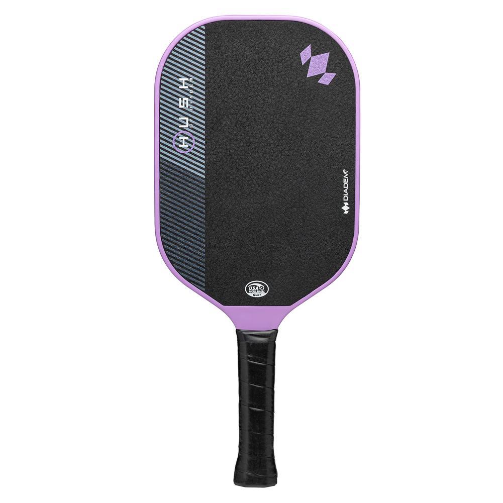 Premium Hush Pickleball Paddle - Lightweight Carbon Fiber Racket with Cushion Grip (Purple) | Perfect for Outdoor & Indoor Games, Tournaments & Recreational Play