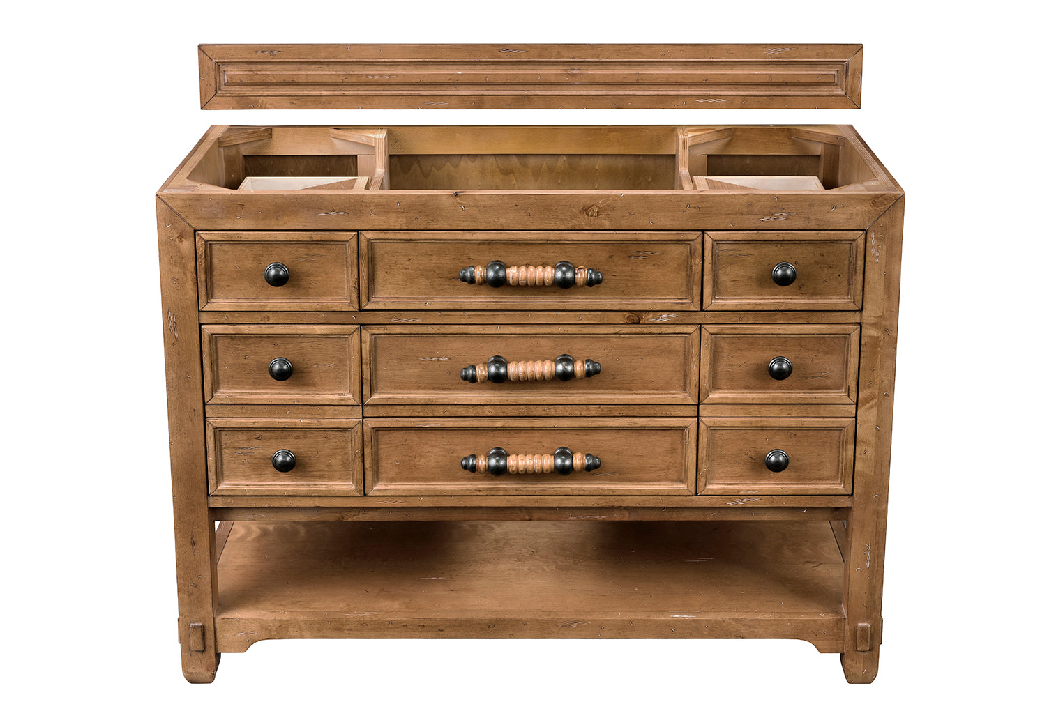 Malibu 48 Inch Single Vanity Cabinet in Honey Alder Finish - Perfect for Bathroom Remodeling & Modern Home Decor