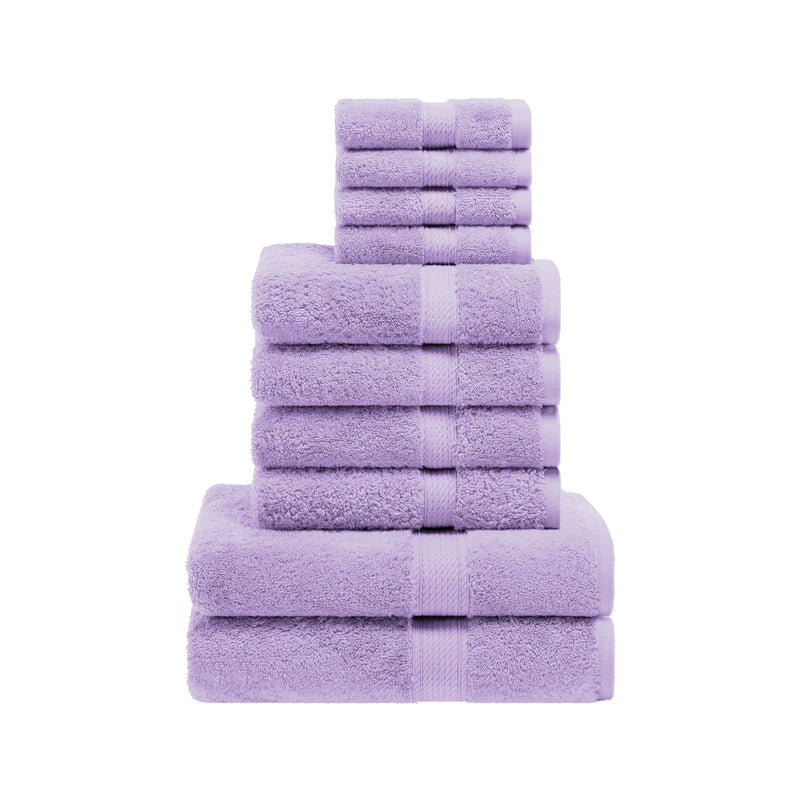 Premium Egyptian Cotton 10-Piece Towel Set - Ultra Soft, Heavyweight & Plush for Bath, Spa & Luxury Home Use