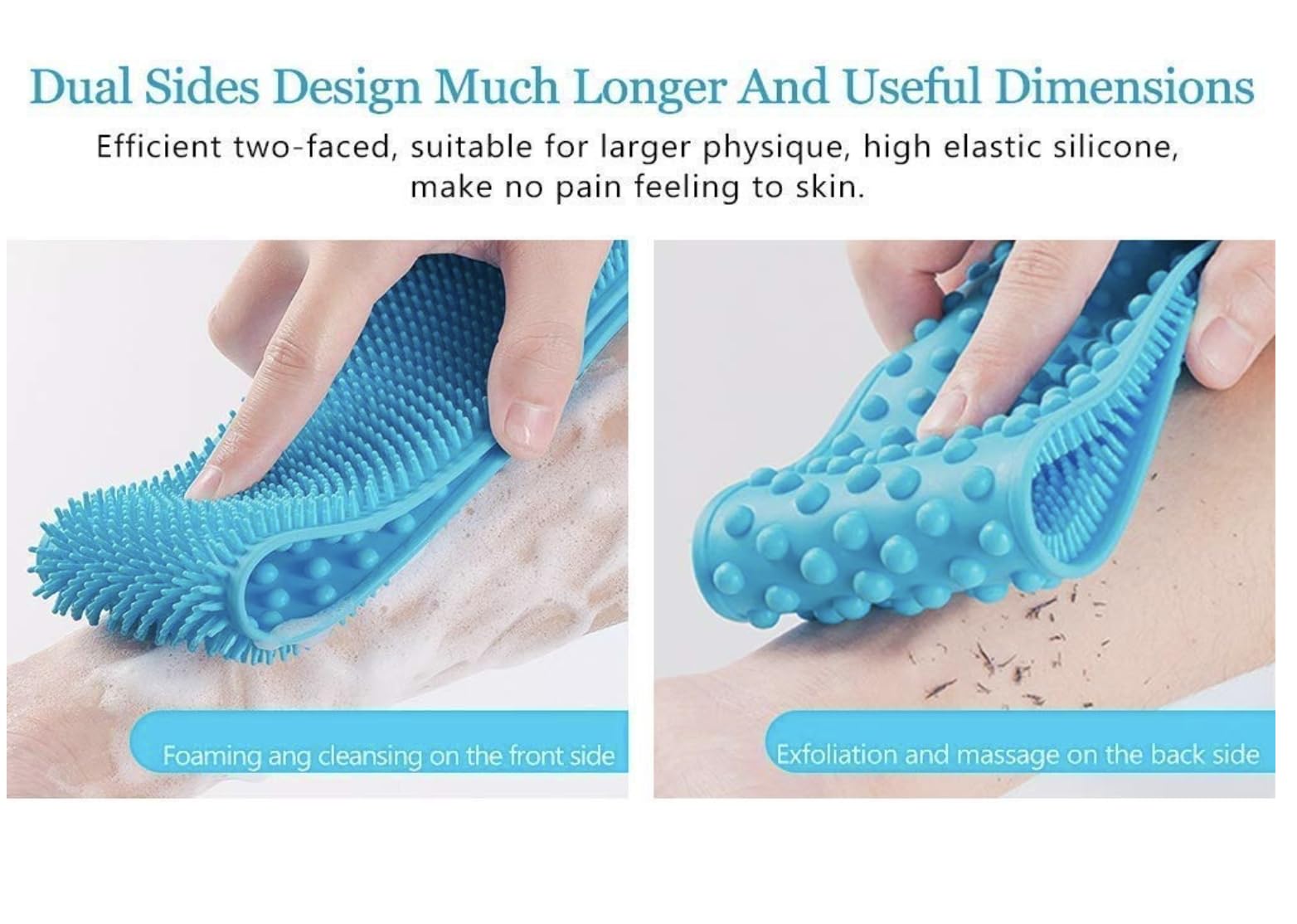 SBTs® 2-Pack Silicone Bath Brush Set with Shampoo Dispenser & Back Scrubber - Soft Body Cleaning Brush for Men, Women & Kids (Multi-Color) | Gentle Exfoliation & Massage for Shower, Bath & Spa Days