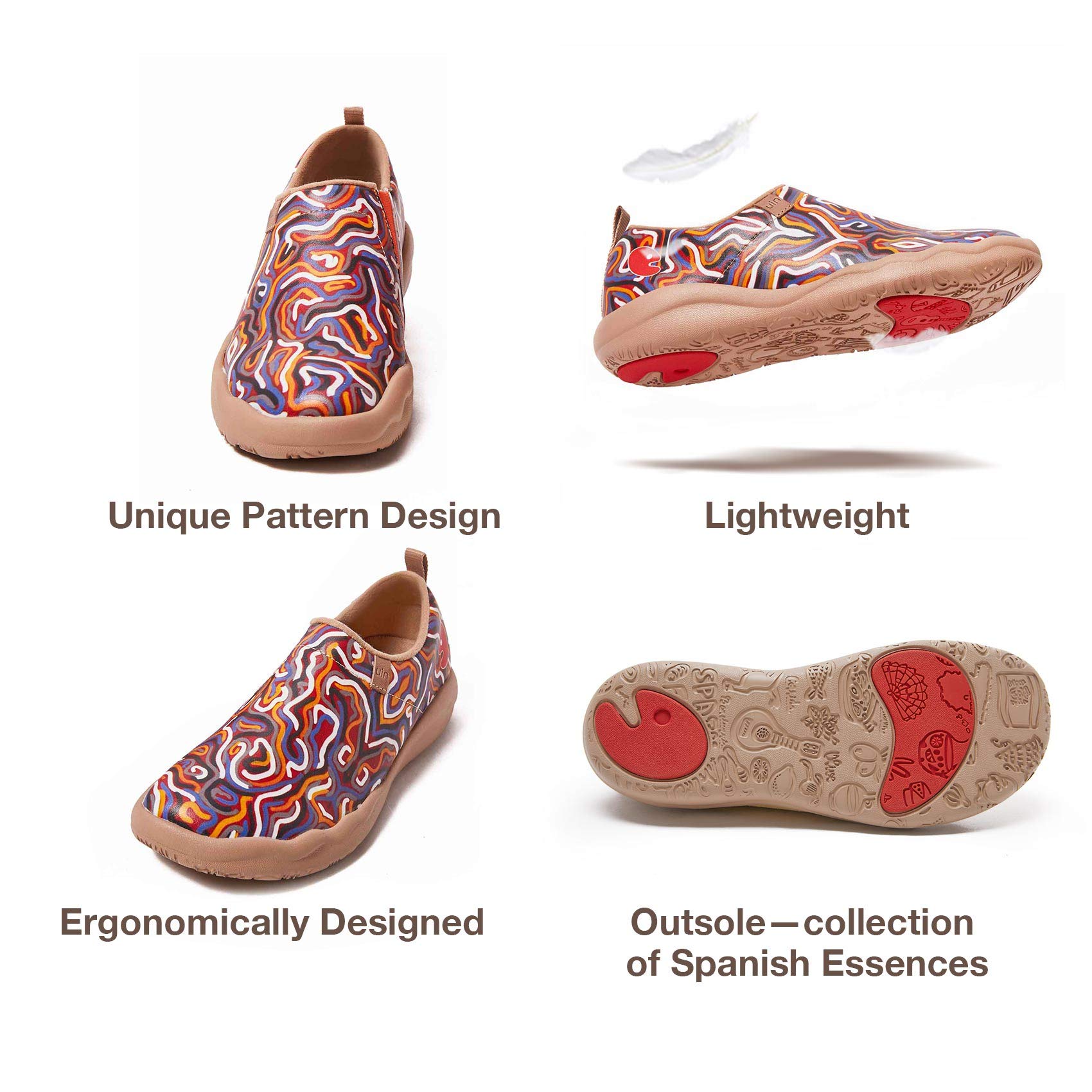 UIN Women's Slip-On Walking Shoes - Lightweight Travel Loafers with Microfiber Upper - Comfortable Casual Sneakers for Walking, Travel & Everyday Wear