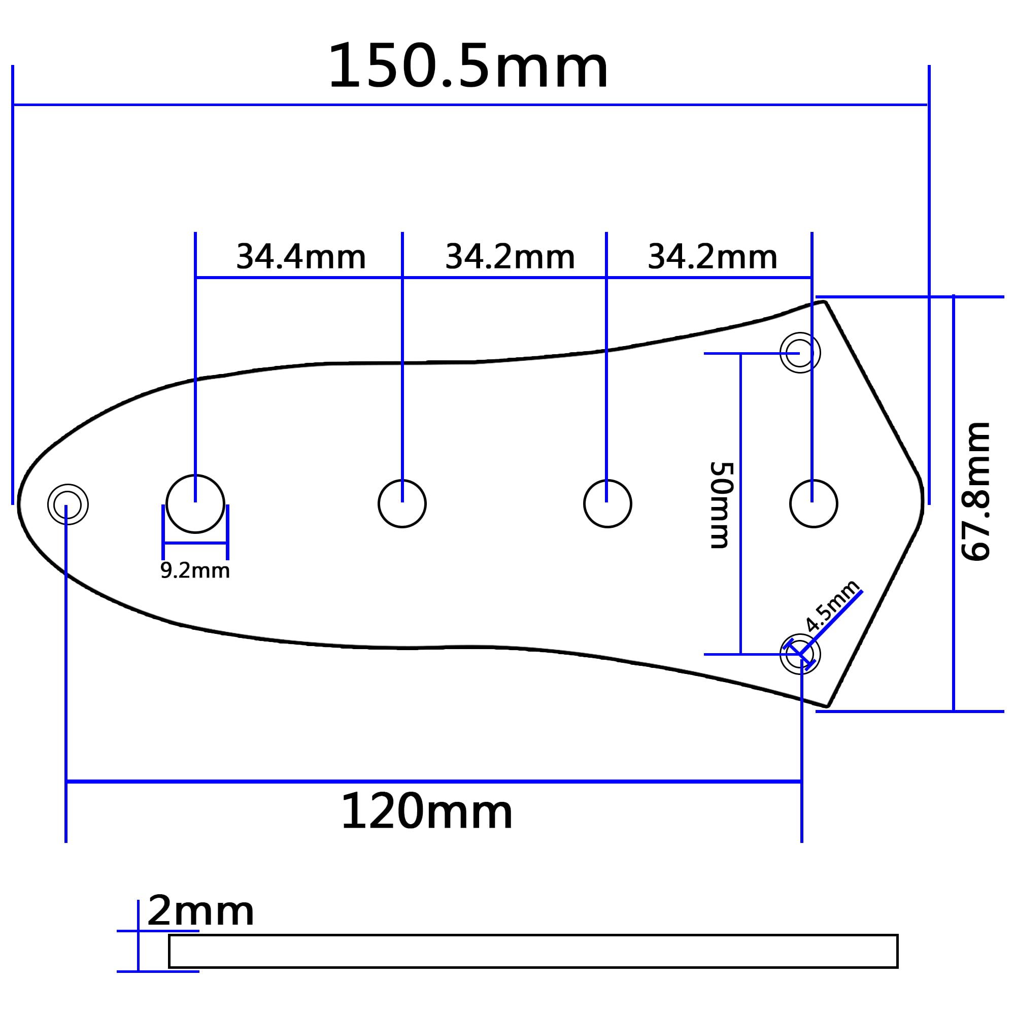 3 Bands Loaded Control Plate Pre-Wired with Preamp Knobs Pots for Fender Squier Jazz Bass (Chrome) - Perfect for Bass Guitar Upgrades & DIY Repairs