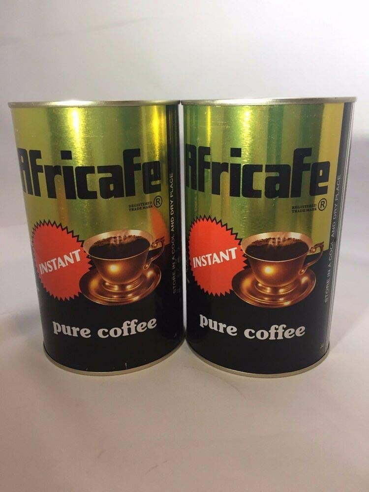 Africafe Instant Coffee - Large Tin 2 Pack (250g) | Premium Rich Flavor | Perfect for Office, Camping & Travel | Fast Dissolving & Convenient