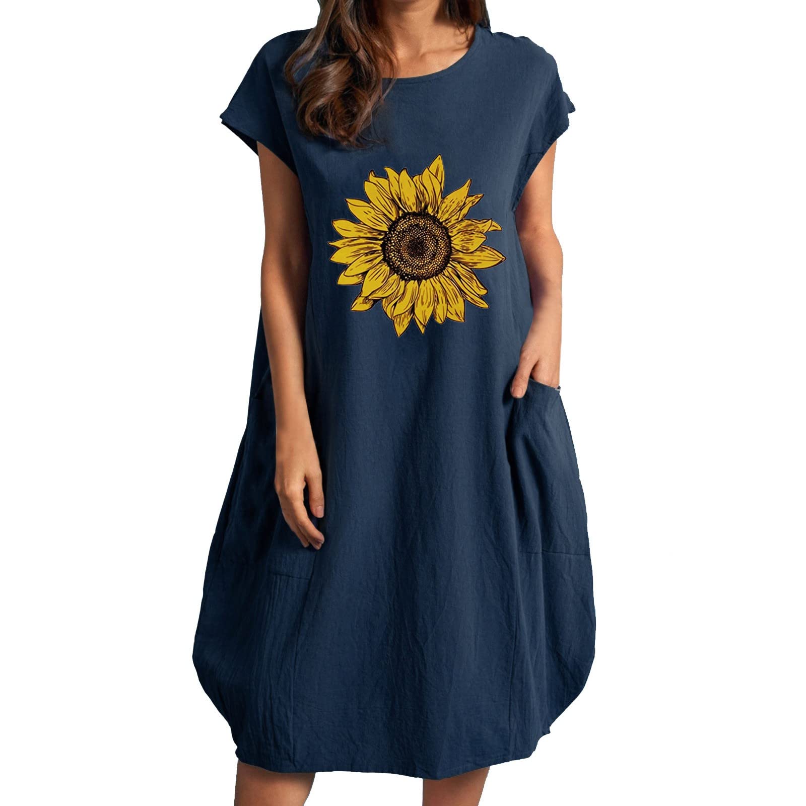 iQKA Women's Bohemian Summer Fringed Beach Dress - Long Denim Skirt for Spring & Summer | Casual Outfit for Beach Vacation, Music Festival & Boho Style