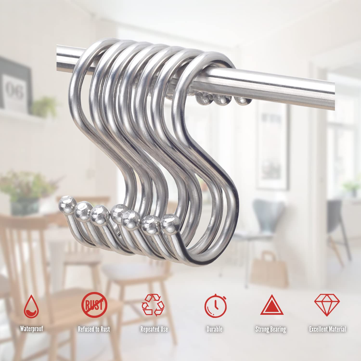 MroMax 20-Pack Silver S Hooks 2.52