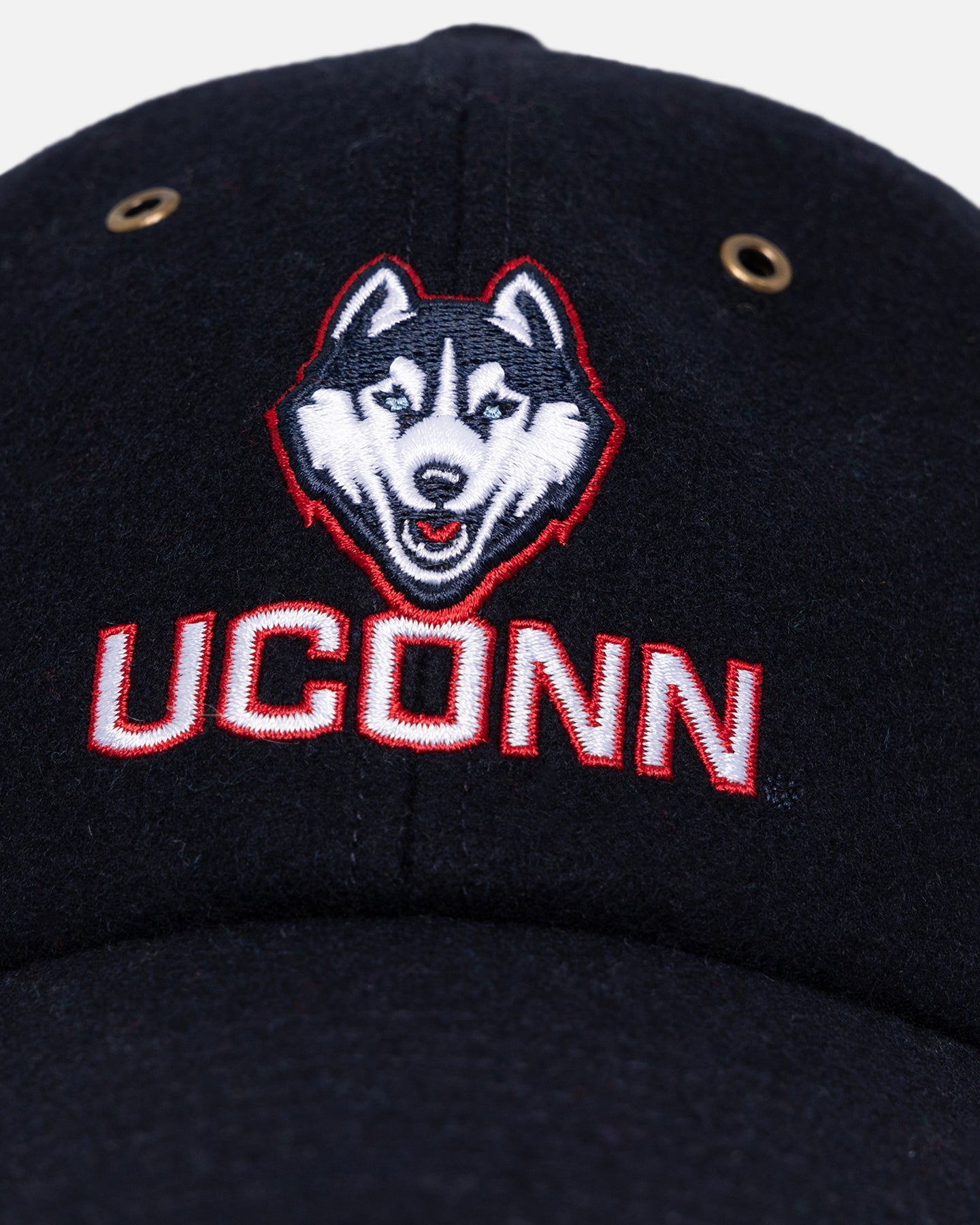 47 Brand UConn Huskies Wooly Clean Up Strapback Navy Hat - Adjustable Wool Baseball Cap for Men & Women - Perfect for College Sports, Casual Outfits & Fan Gear