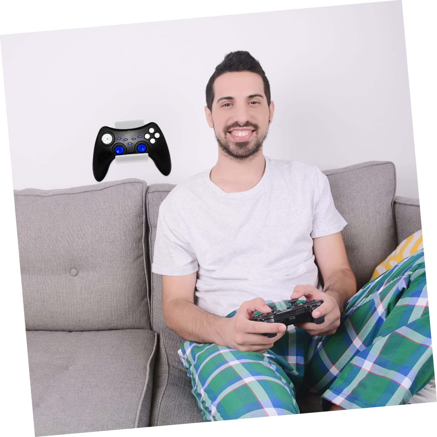 iBasenice Acrylic Game Controller Stand Holder - Organizer & Display for PS5, Xbox, Switch Pro Controllers & Headphones - Perfect for Gaming Setup, Desk Display, and Headset Storage