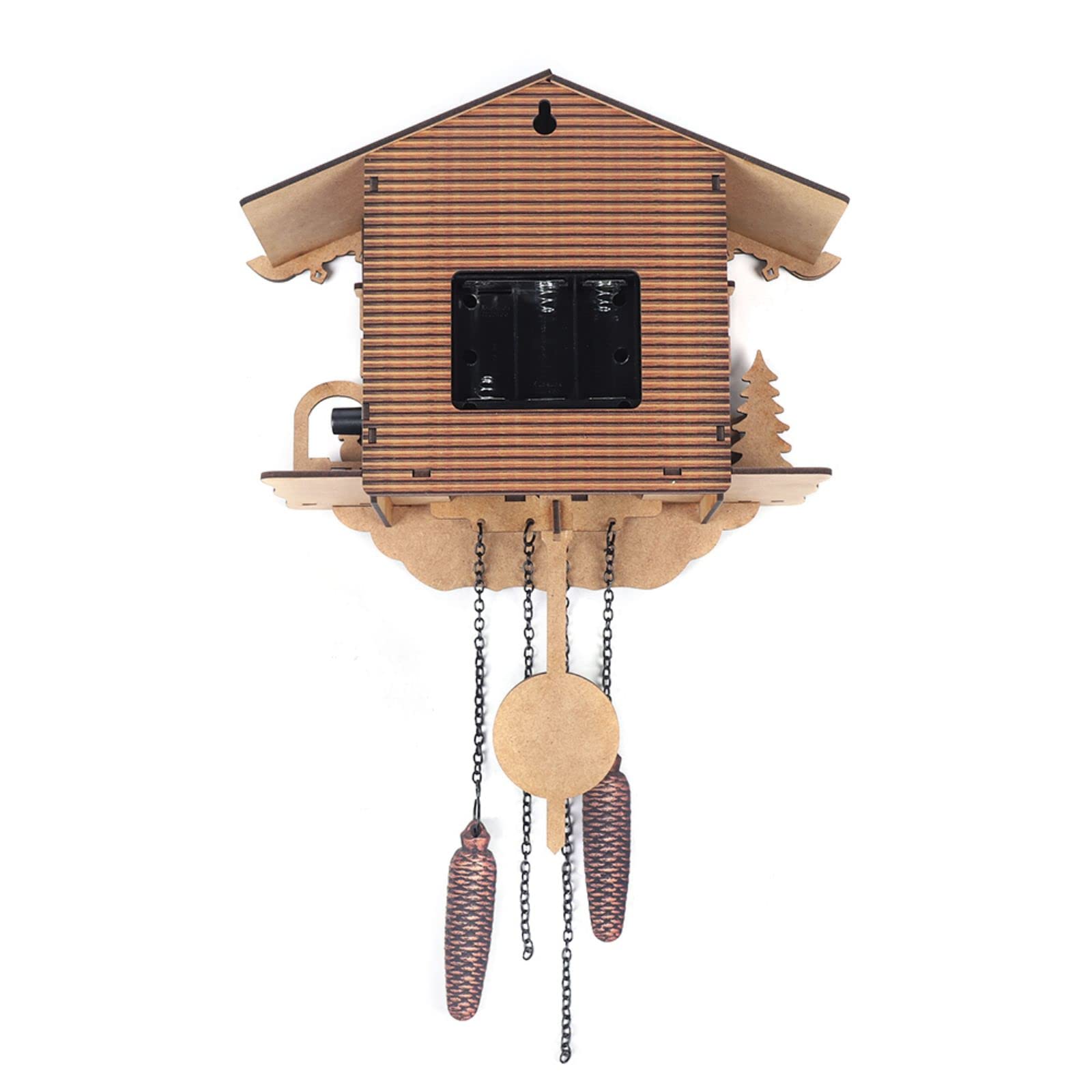 Eapmic Quartz Chalet Black Forest House Clock - Antique Handcrafted Wooden Pendulum Wall Clock with Swing Mechanism for Home & Office Decor | Perfect for Living Room, Bedroom, Kitchen & Cabin Style Interiors