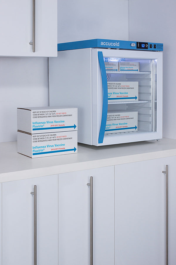 Accucold 1 Cubic Foot Compact Vaccine Refrigerator ARG1PV - Portable Medical Fridge for Vaccines, Medications & Insulin Storage in Clinics, Pharmacies & Home Use