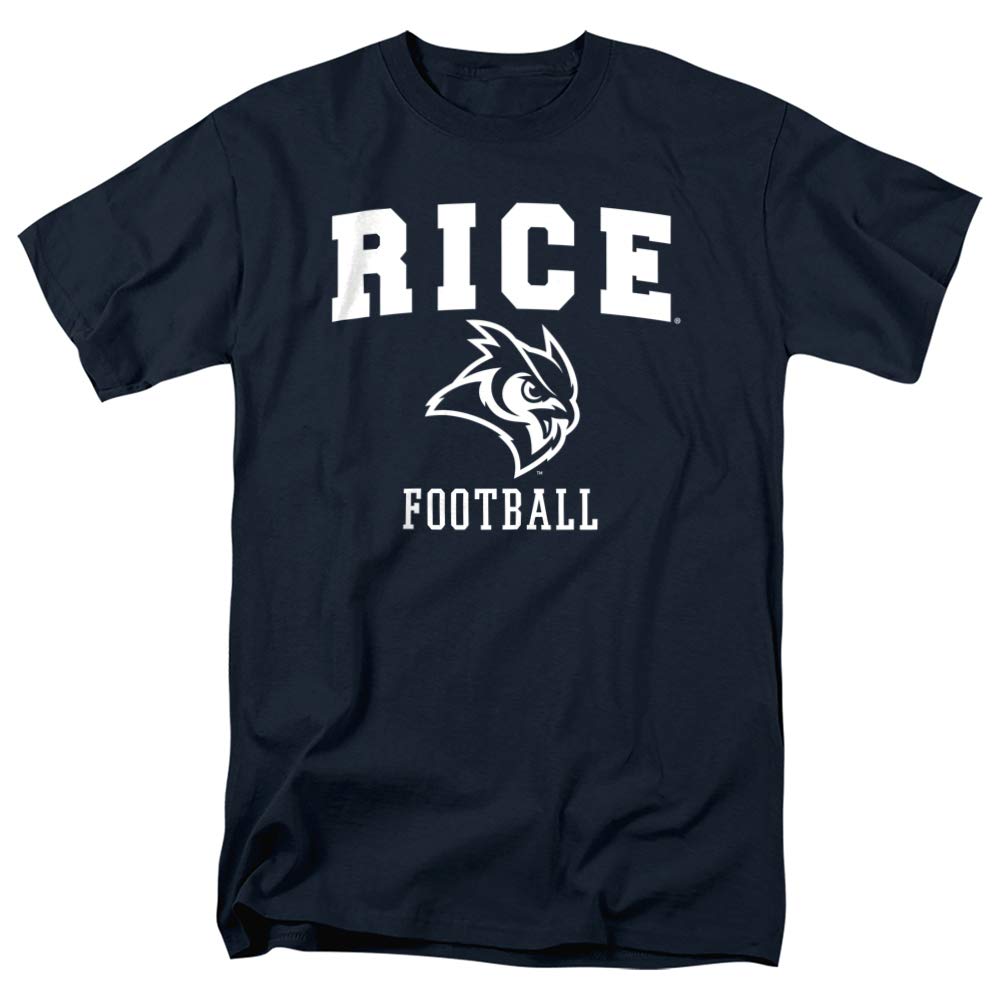 Official Rice University Football Unisex Adult T-Shirt - Navy Blue, Large Size | College Sports Fan Apparel, Game Day Outfit, School Spirit Wear