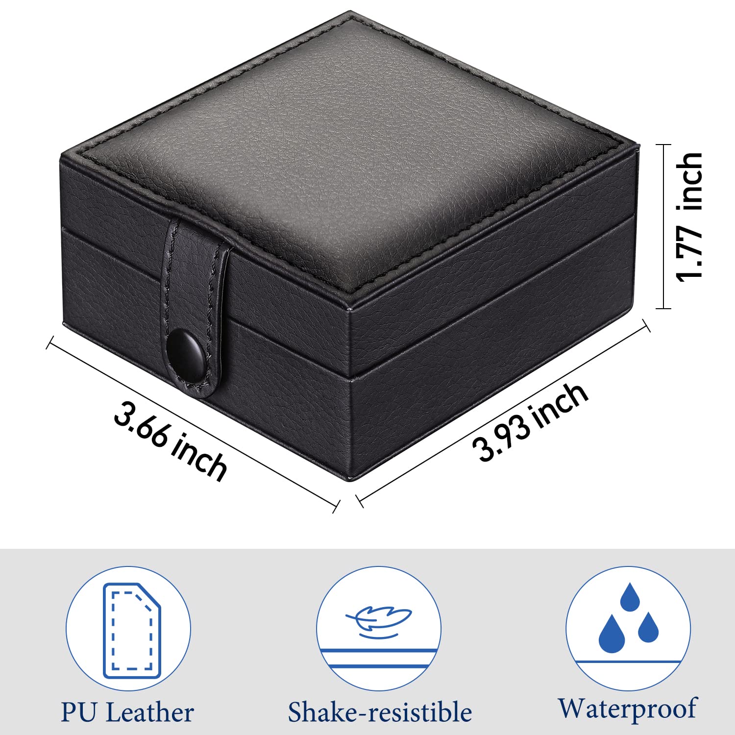 Premium PU Leather Pocket Watch Case - Single Portable Travel Watch Box Organizer with Display Stand | Stylish Storage & Gift for Men | Perfect for Travel, Collectors & Special Occasions