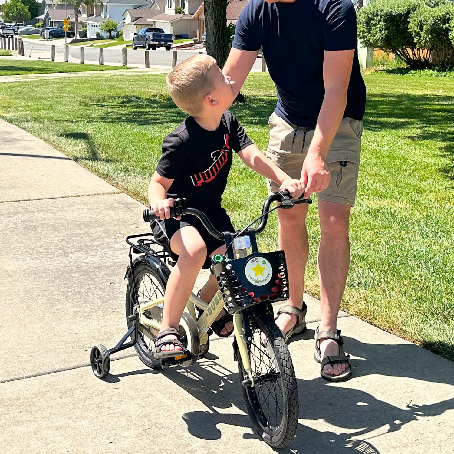 Fantasy 12 14 16 18 20 Inch Kids Bicycle for Boys & Girls Ages 2-14 - Includes Training Wheels, Water Bottle Holder & LED Headlight - Multiple Color Options - Perfect for Neighborhood Rides, Park Adventures & Learning to Bike