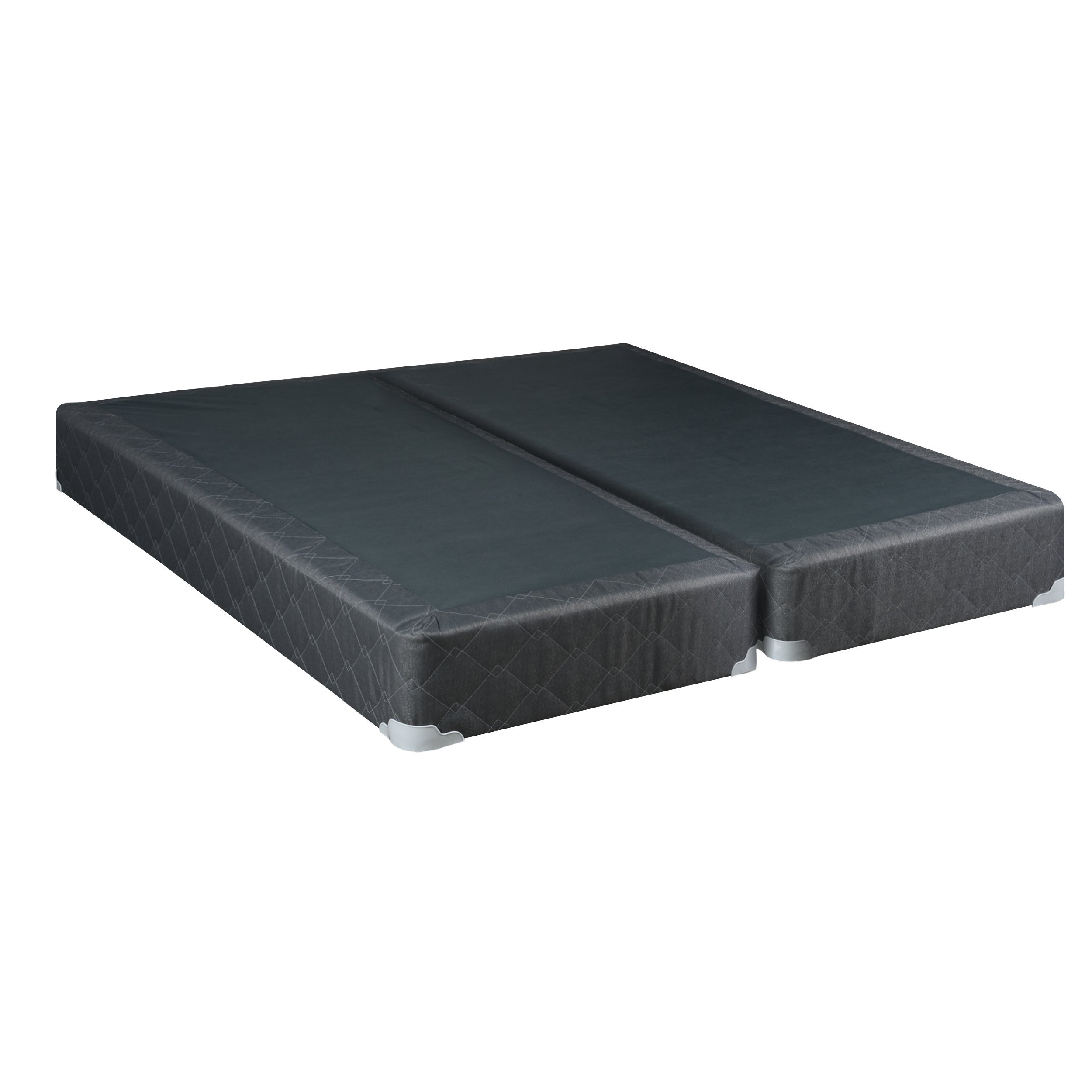 Fully Assembled Split Wood Traditional Box Spring/Foundation for Queen Mattress Set - Sturdy Beige Bed Base for Enhanced Support & Comfort | Perfect for Bedroom, Guest Room & Dormitory
