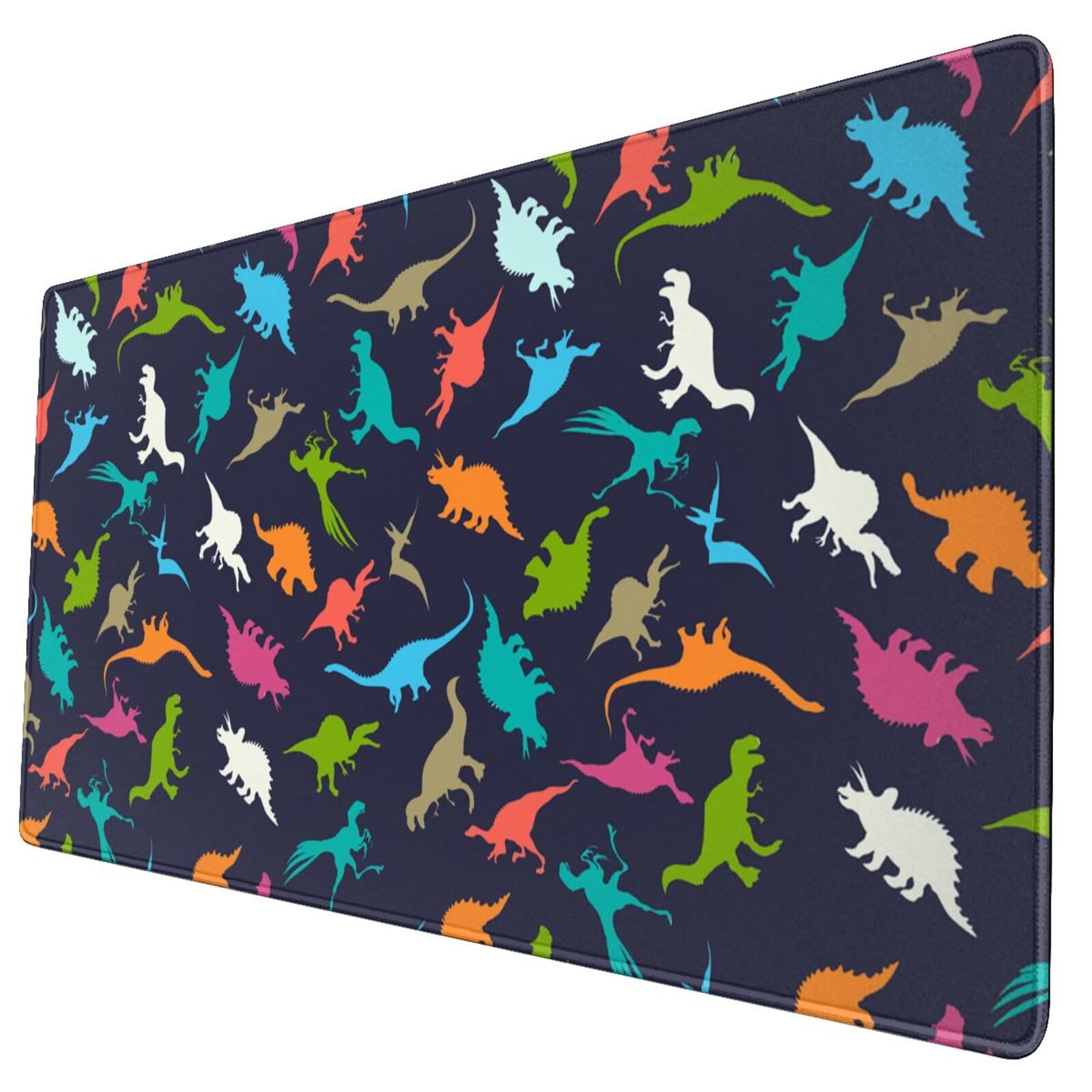 Cute Dinosaur Mouse Pad - Non-Slip Rubber Gaming Mouse Mat with Extended Rectangle Design for PC, Laptop, Office & Home Desk Use
