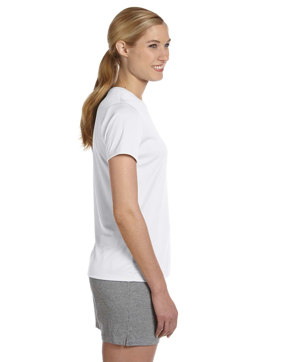 Hanes Women's 4 oz. Cool Dri Moisture-Wicking T-Shirt 4830 - White 2XL | Soft Breathable Fabric for Workout, Yoga & Everyday Wear