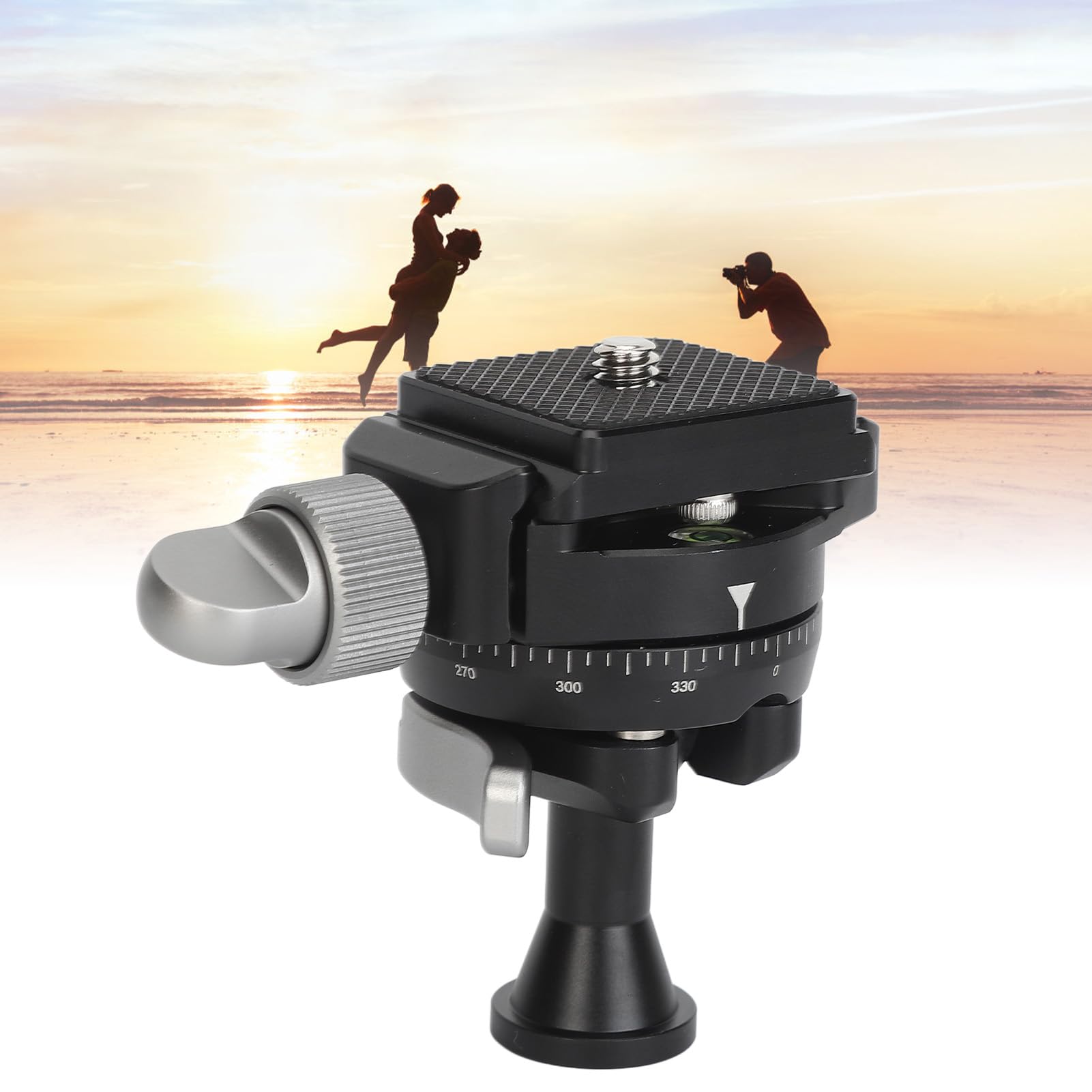 360° Rotatable Panoramic Inverted Ball Head - Aluminum Alloy Mini Tripod Ball Head with 1/4