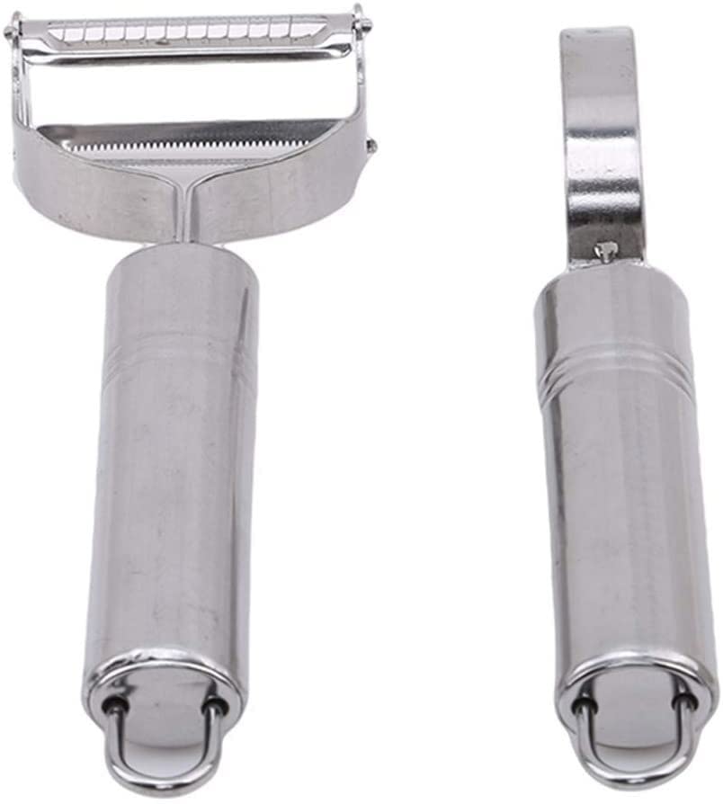 Premium Stainless Steel Multi-Function Peeler & Grater Set (2-Piece) - Professional Kitchen Tool for Fruits & Vegetables - Perfect for Meal Prep, Salad Making & Home Cooking