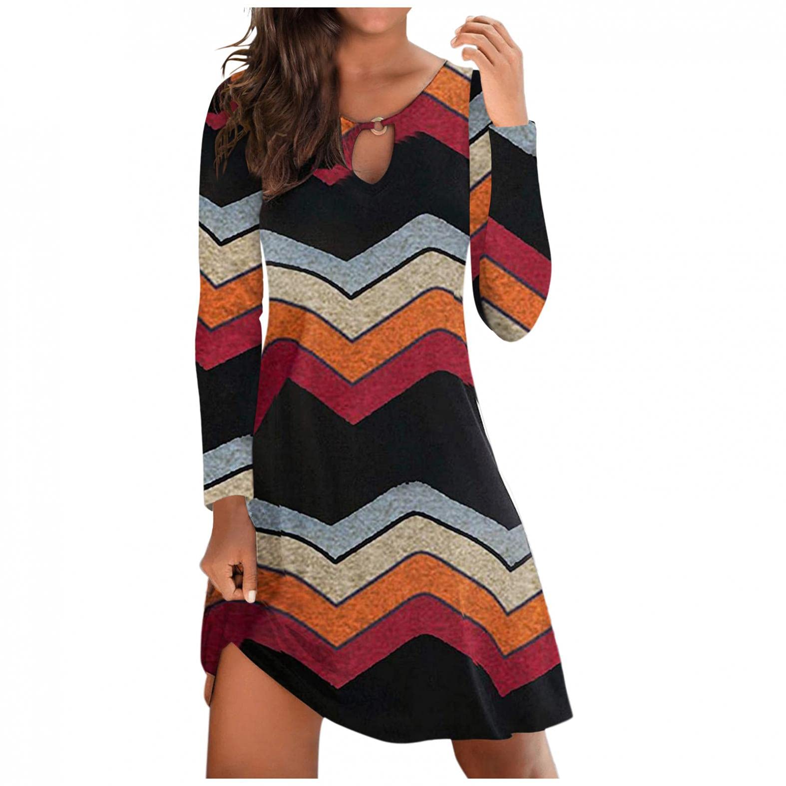 Gerichy Women's Floral Print Long Sleeve Bodycon Mini Dress - Sexy Fall Party Dress for Women 2021 | Perfect for Cocktail Parties, Date Nights & Holiday Gatherings