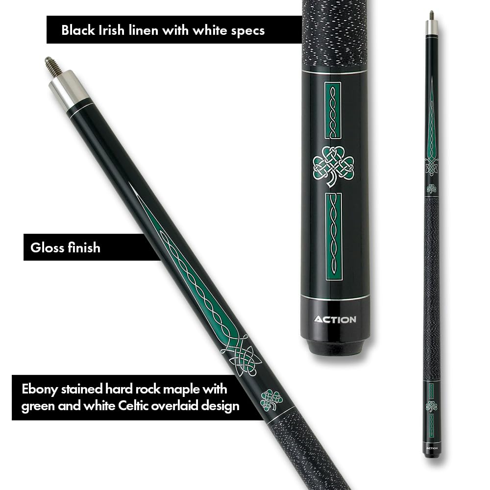 Premium Billiards Pool Cue Stick - Professional Irish Design for Enhanced Gameplay - Perfect for Home Game Rooms, Bars, and Competitive Tournaments