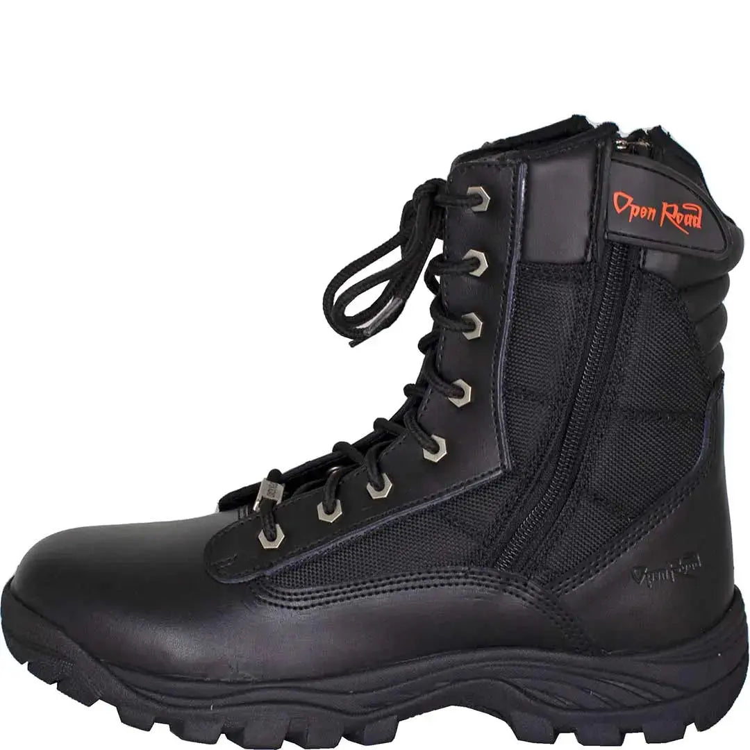 Open Road Men's SWAT Motorcycle Boots - Durable Riding Boots for Motorcycle Enthusiasts | Perfect for Long Rides & Adventure Touring