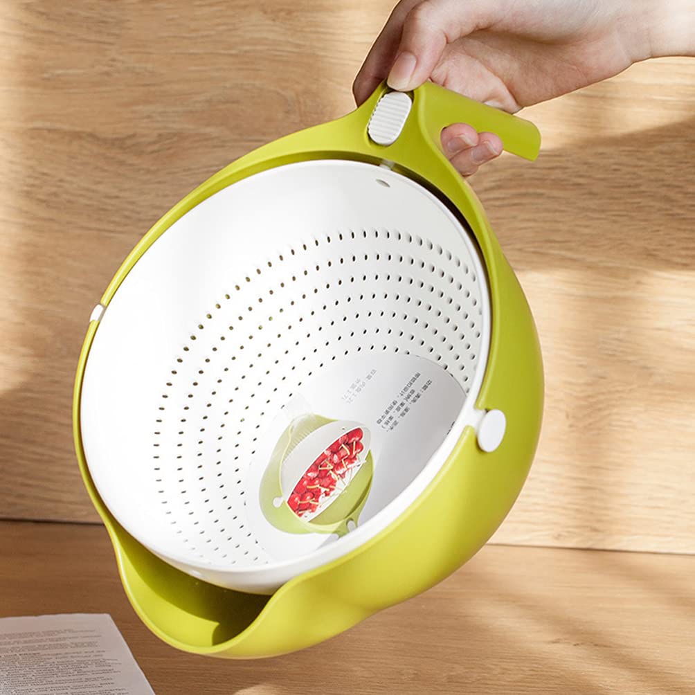 Cabilock 1-Piece Vegetable Washing Basket - Multi-Purpose Kitchen Colander for Rice, Pasta, Fruits & Vegetables - Durable Drain Strainer Bowl with Handle - Perfect for Meal Prep, Cooking & Healthy Eating