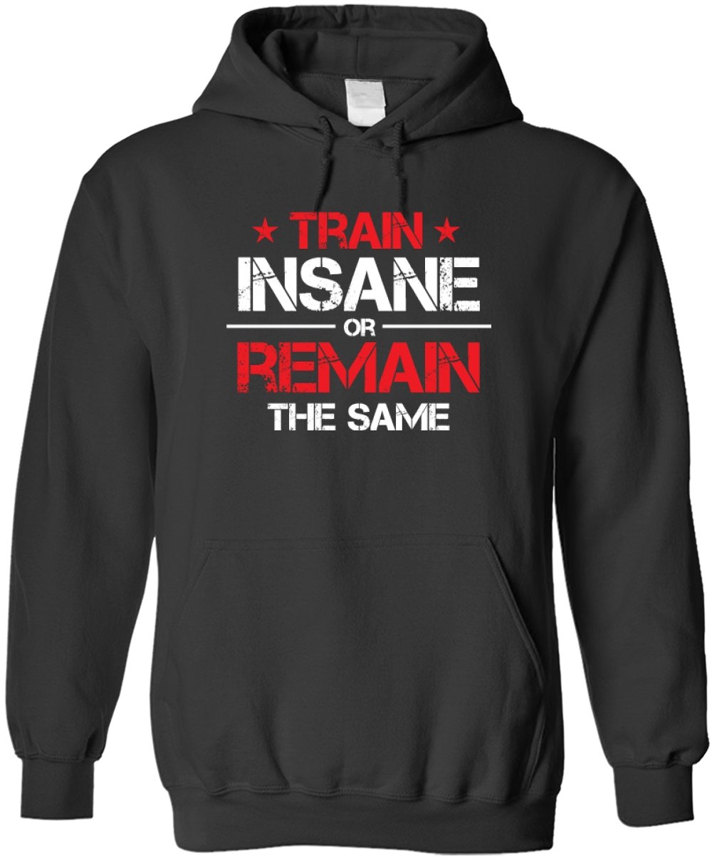 Bad Bananas Train Insane Fitness Hoodie - Unisex Pullover Sweatshirt for Gym, Workouts & Casual Wear